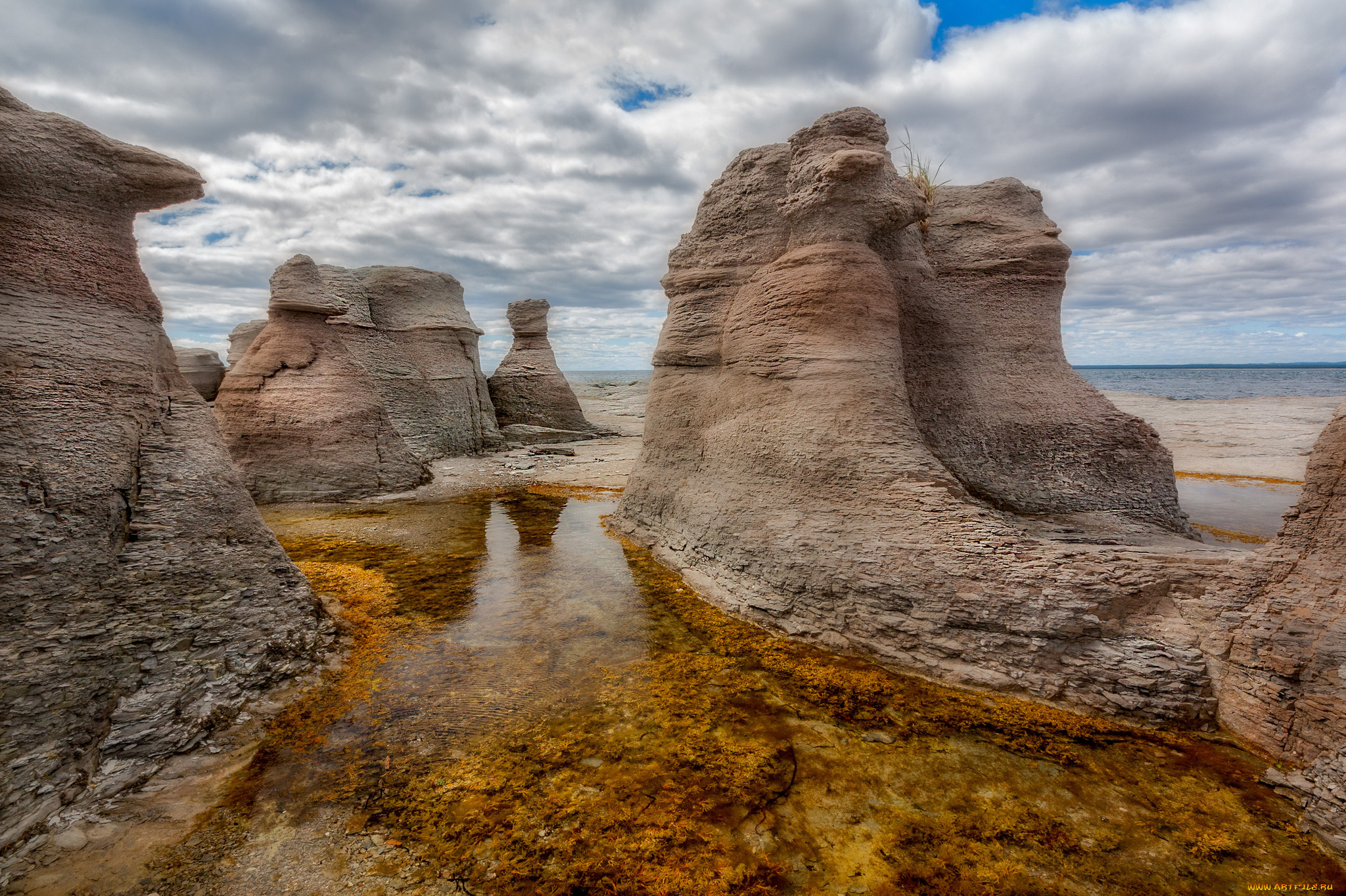 природа, побережье, простор