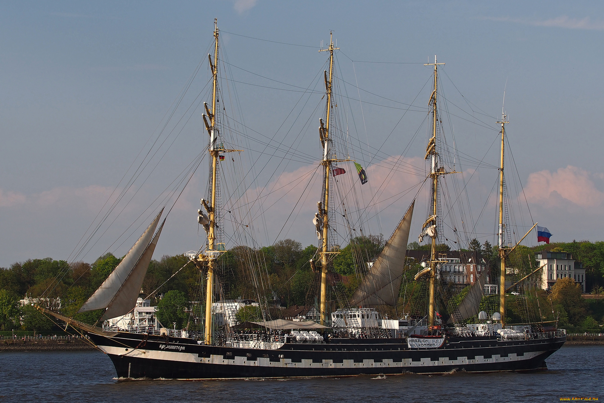 kruzenshtern, , крузенштерн, корабли, парусники, мачты, паруса