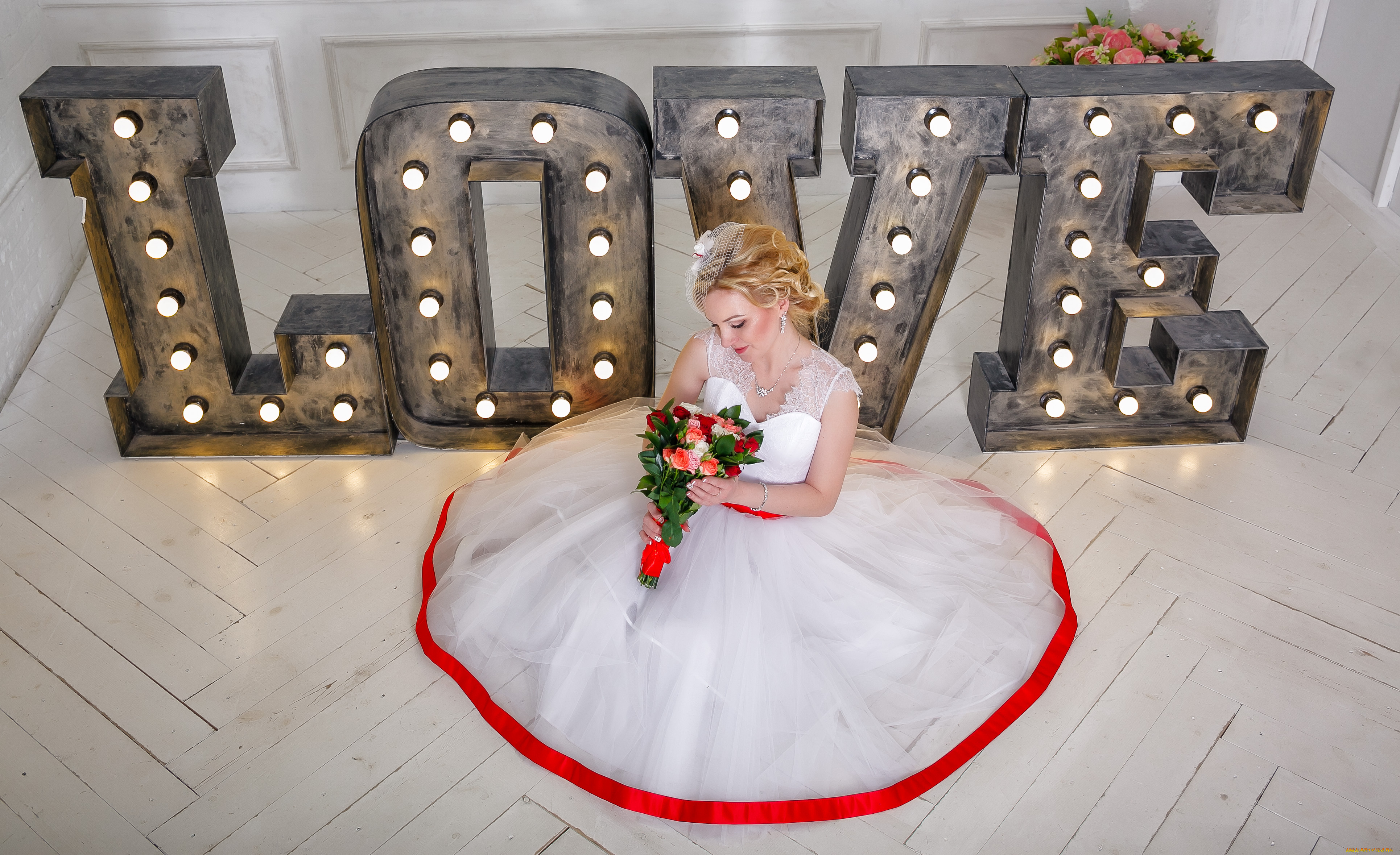 девушки, -unsort, , невесты, невеста, белое, платье