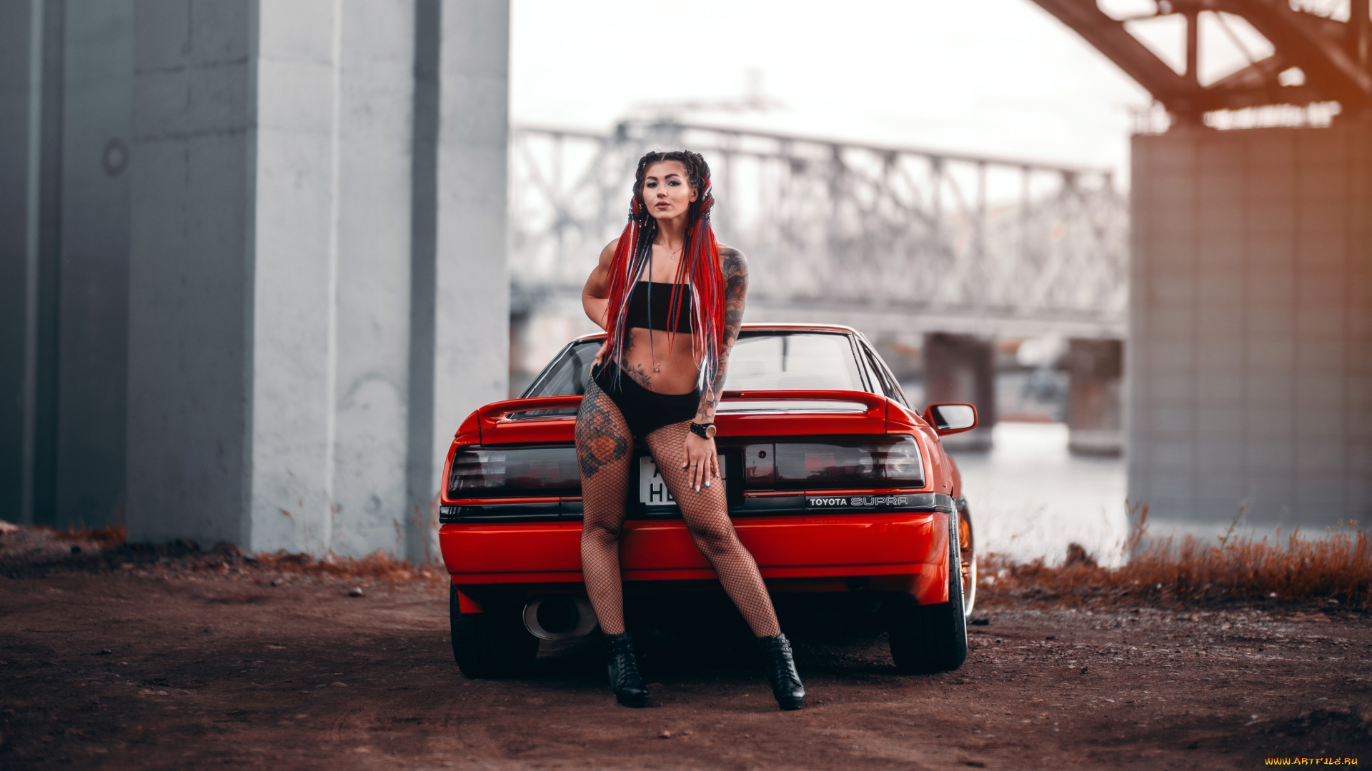 автомобили, -авто, с, девушками, toyota, supra