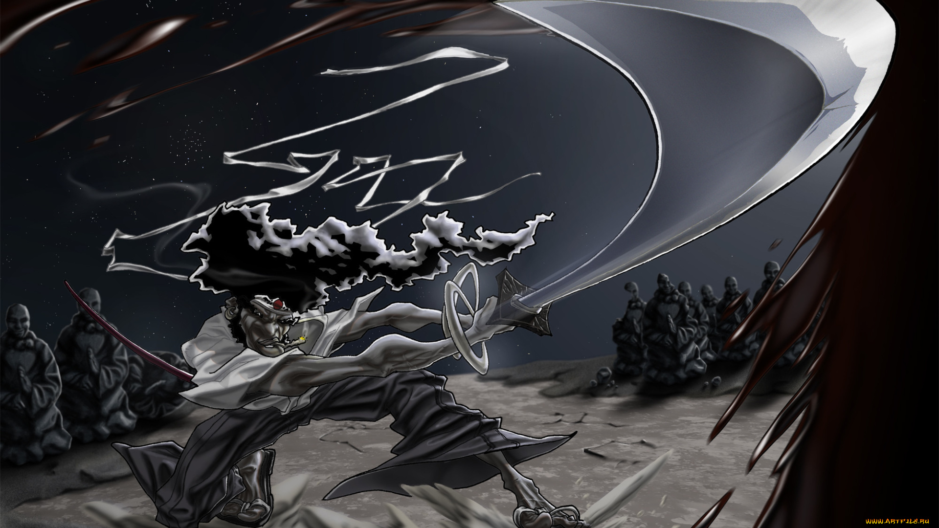 видео, игры, afro, samurai, самурай, меч