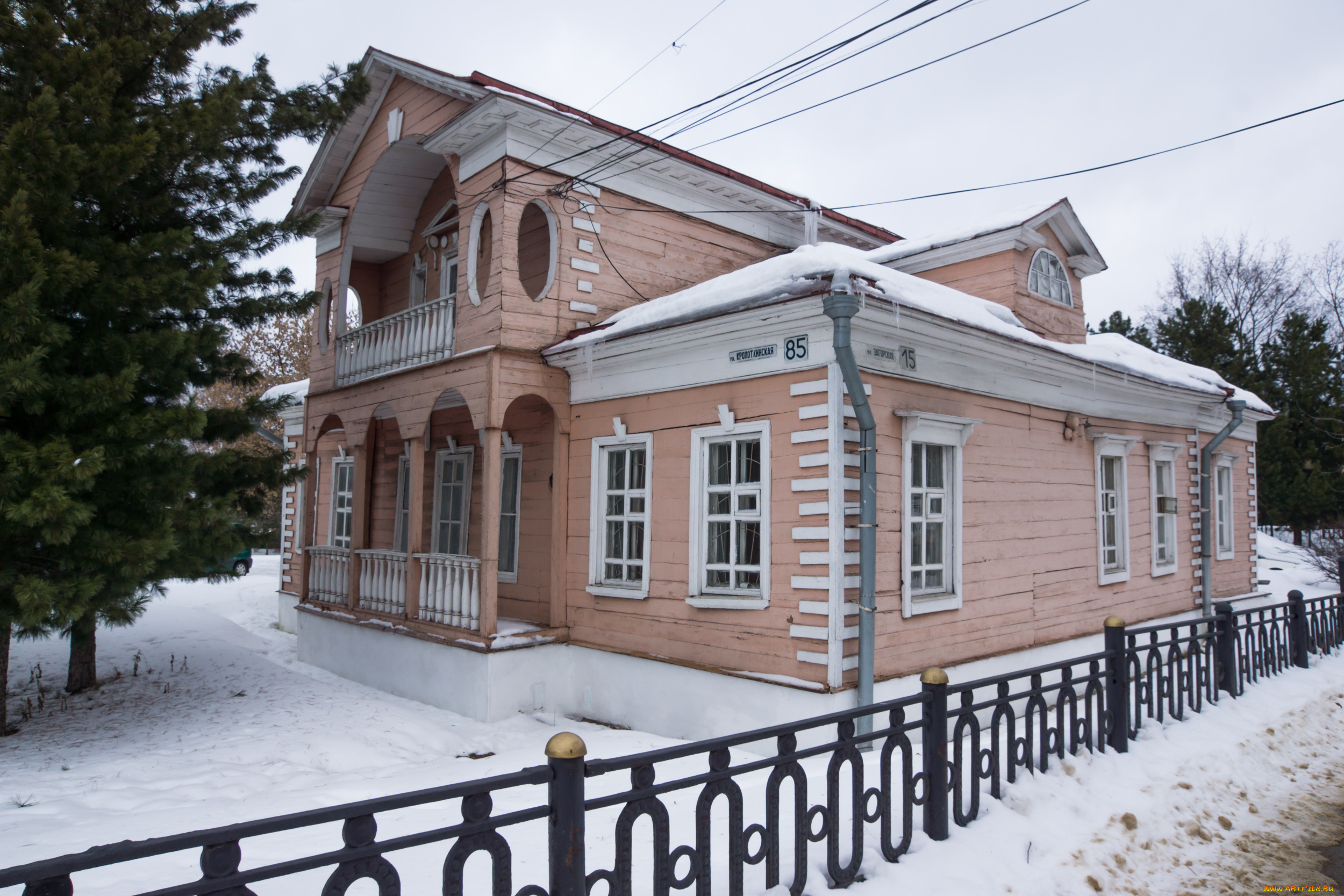 города, -, здания, , дома, деревянное, зодчество, россия, улица, кропоткинская, дмитров, московская, область