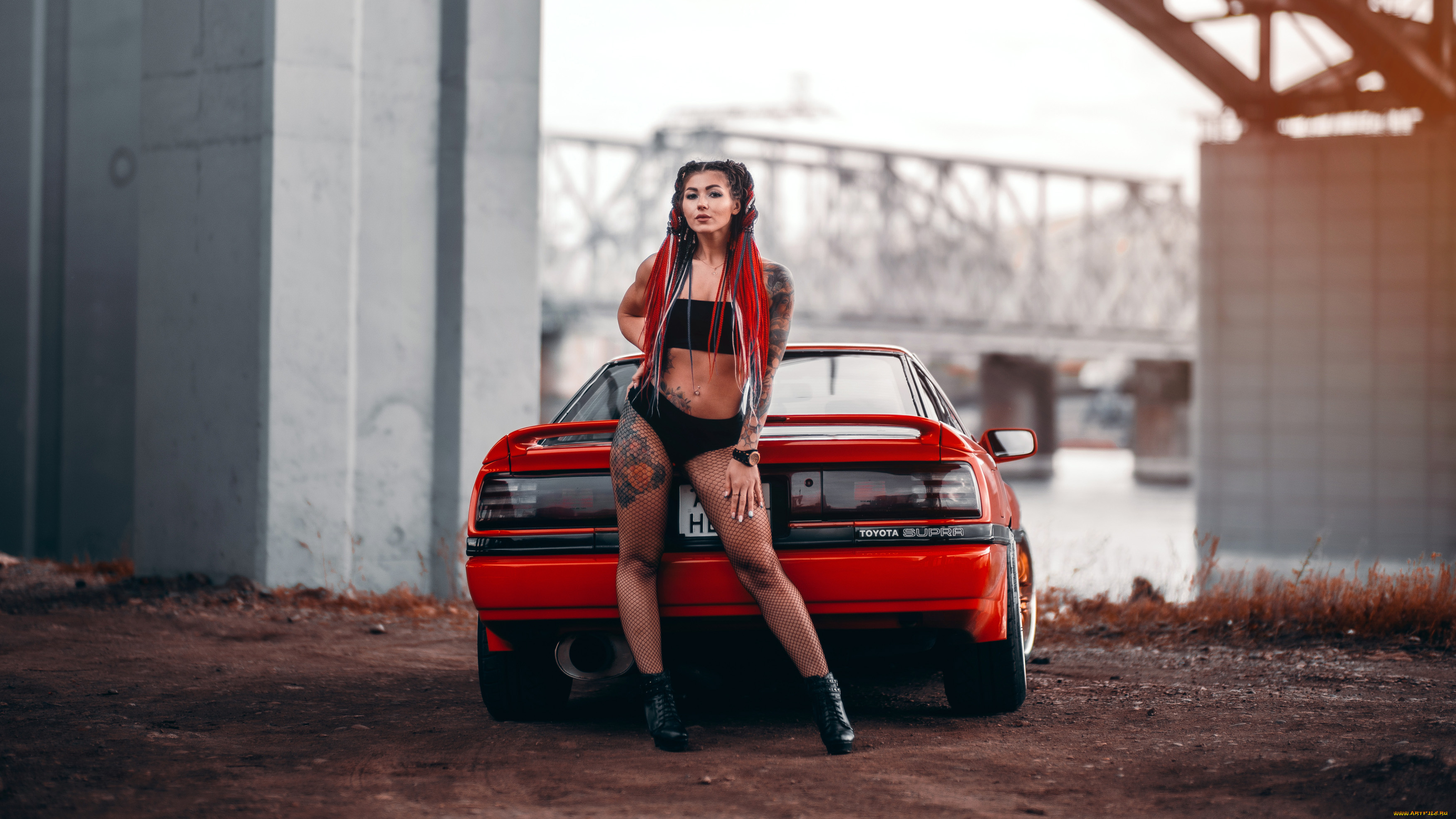 автомобили, -авто, с, девушками, toyota, supra