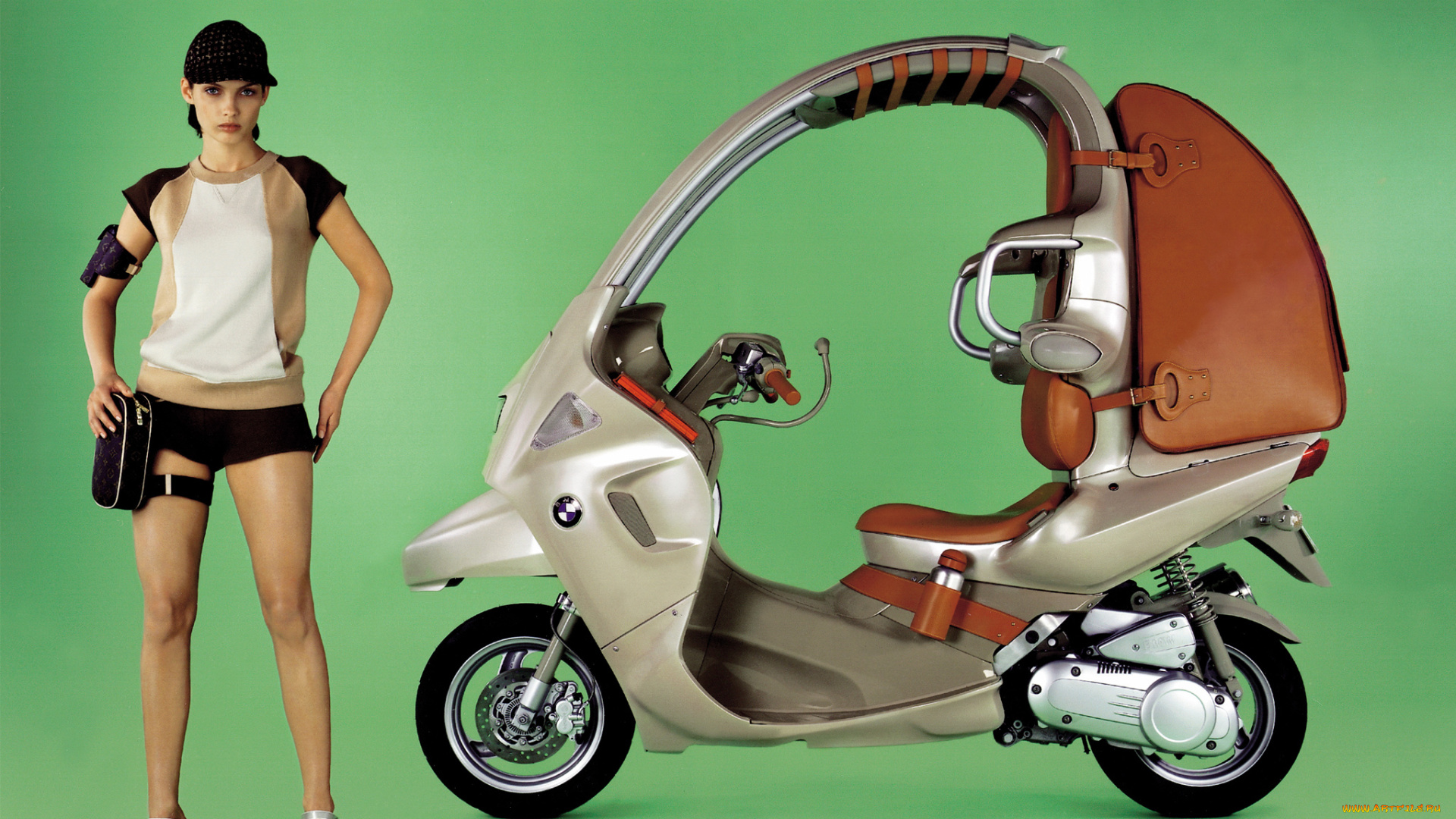 мотоциклы, мото, с, девушкой, bmw