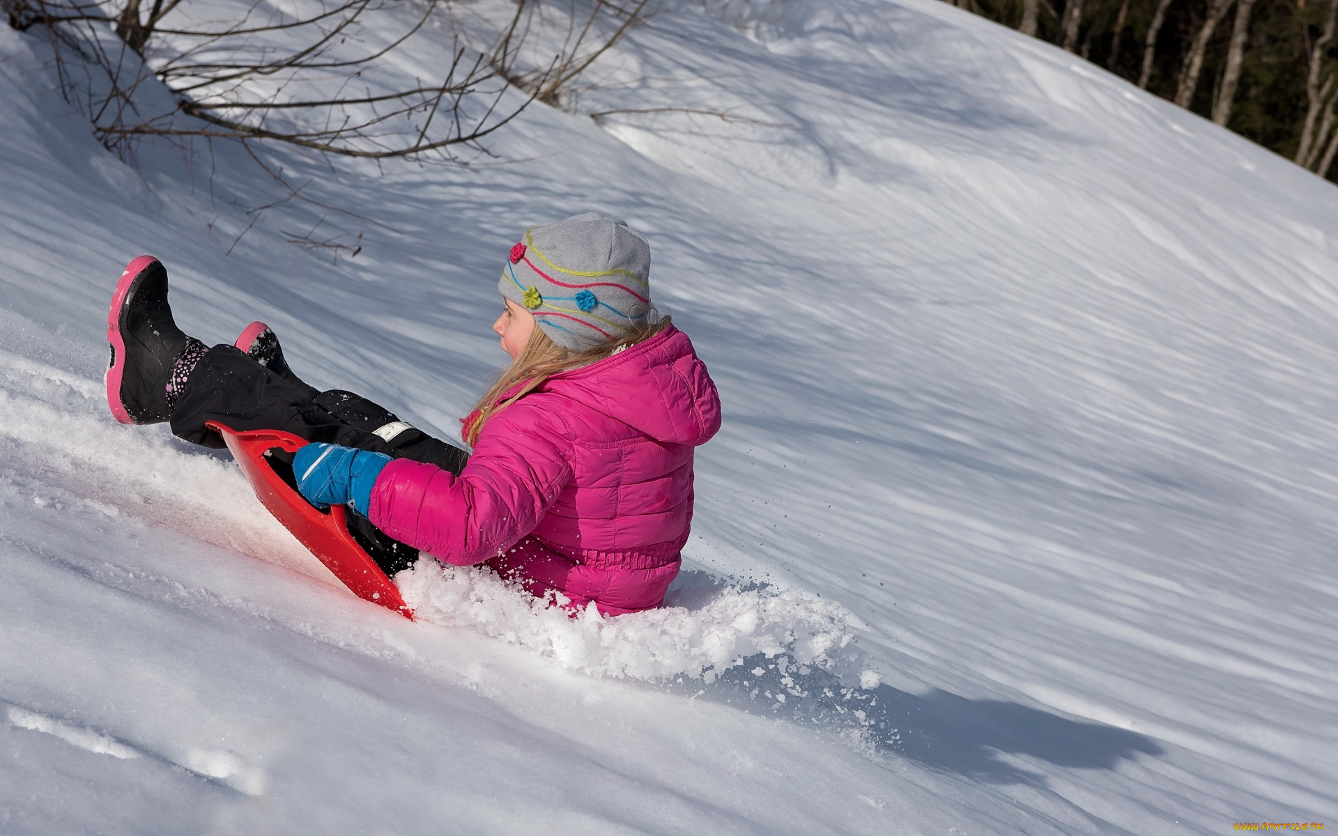разное, дети, девочка, куртка, склон, снег