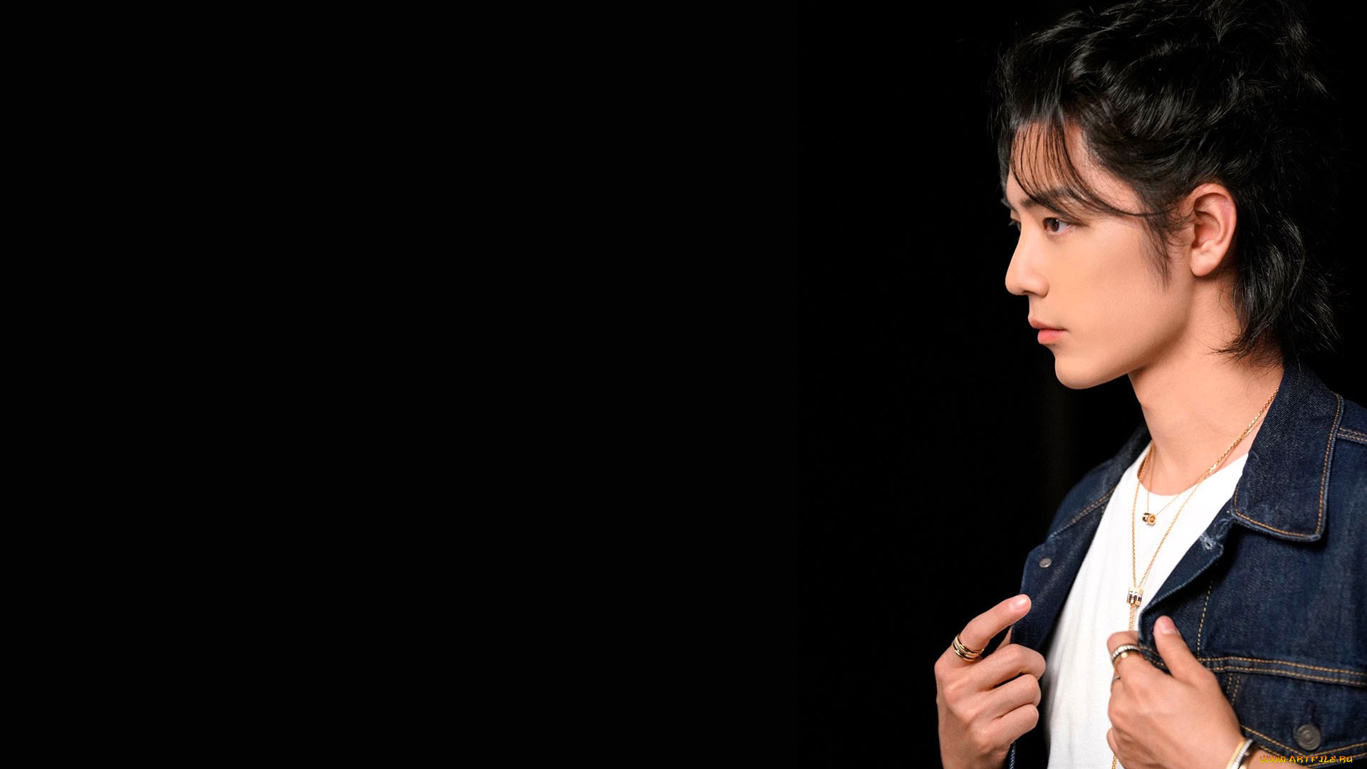 мужчины, xiao, zhan, актер, лицо, куртка, украшения