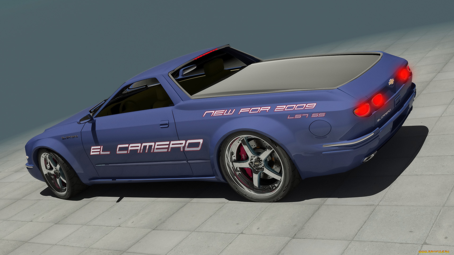 2008, chevrolet, el, camero, concept, автомобили, 3д