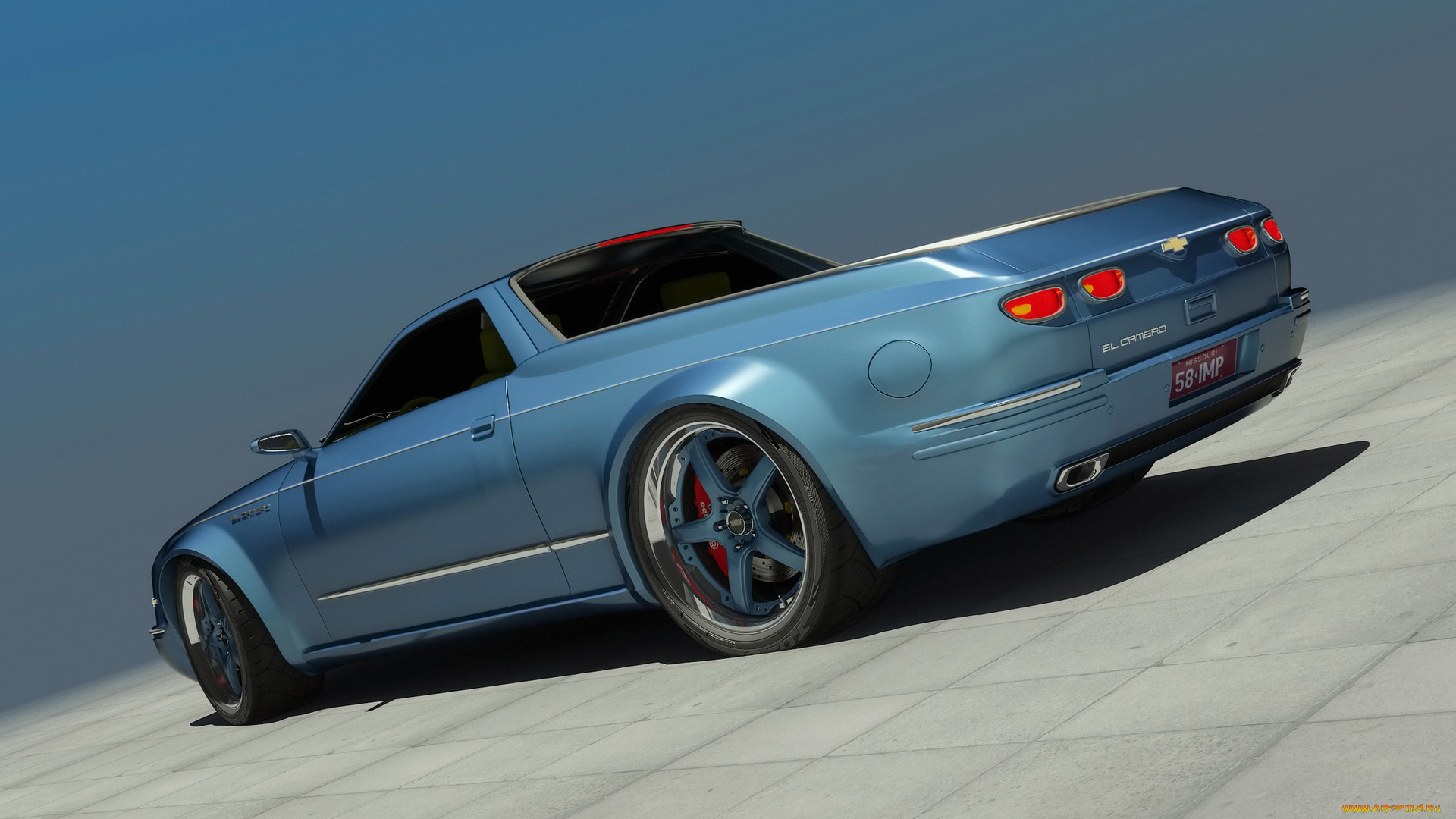 2008, chevrolet, el, camero, concept, автомобили, 3д