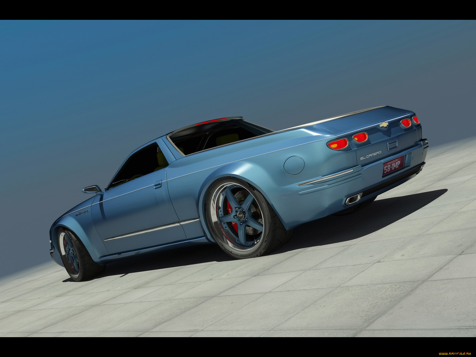 2008, chevrolet, el, camero, concept, автомобили, 3д