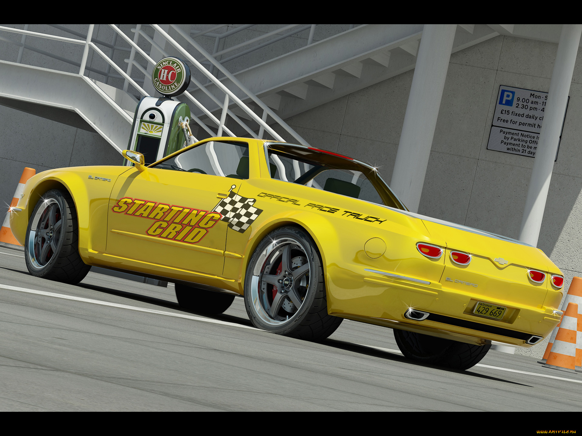 2008, chevrolet, el, camero, concept, автомобили, 3д