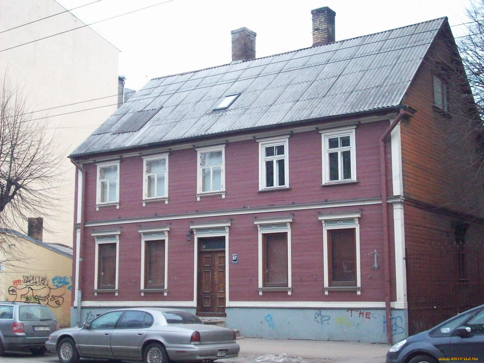 деревянная, рига, города, латвия