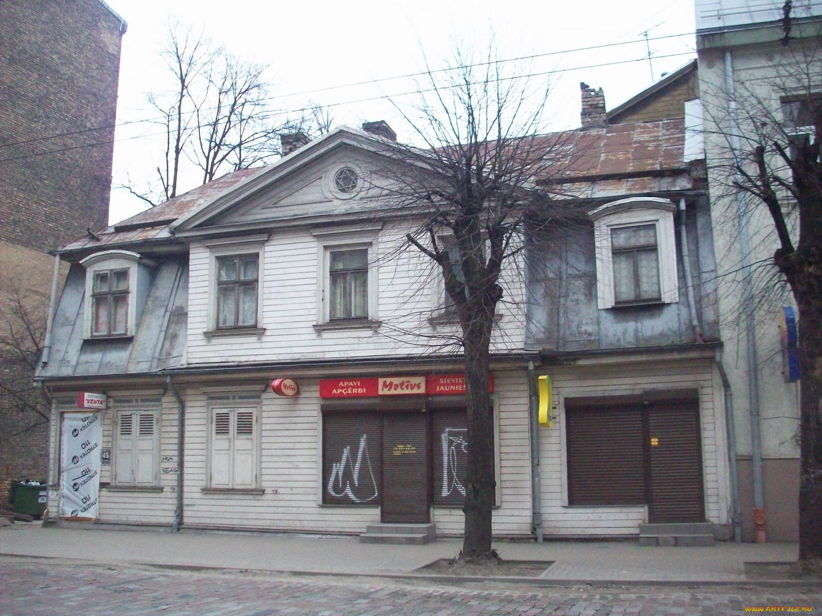 деревянная, рига, города, латвия