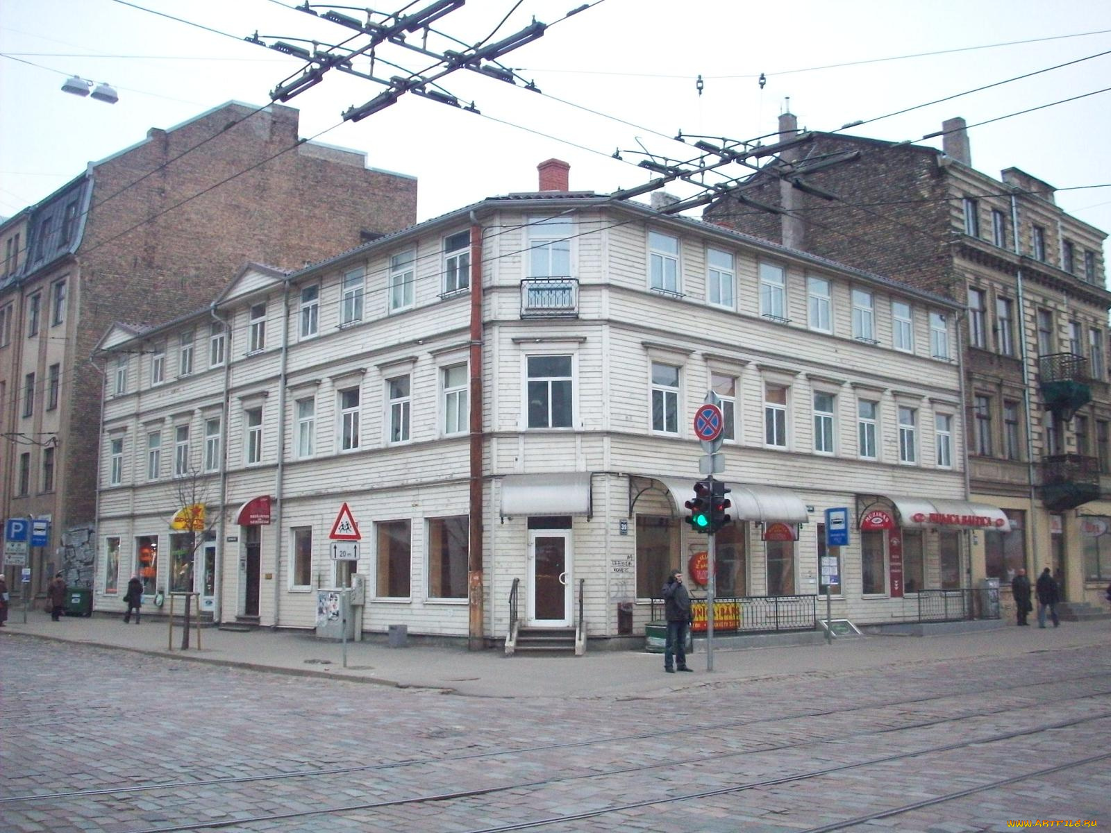 деревянная, рига, города, латвия