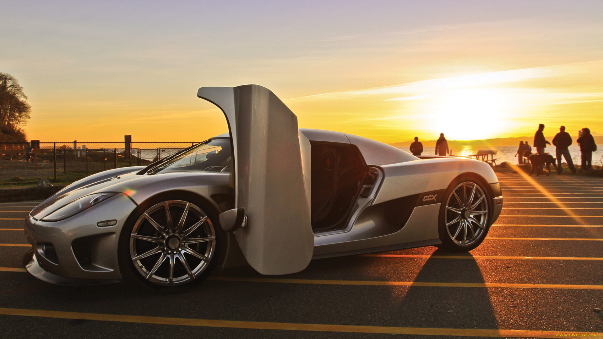 koenigsegg, ccx, автомобили, закат