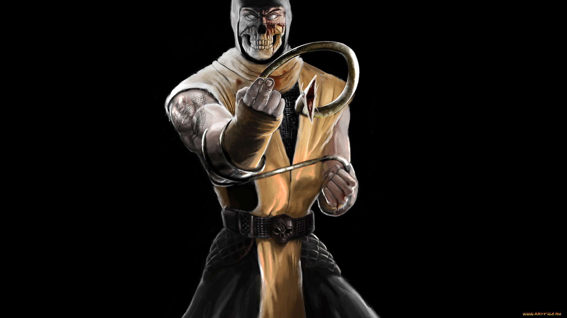 mortal, kombat, видео, игры, mortal, kombat, , 2011, скорпион, ninja, scorpion, mortal, kombat