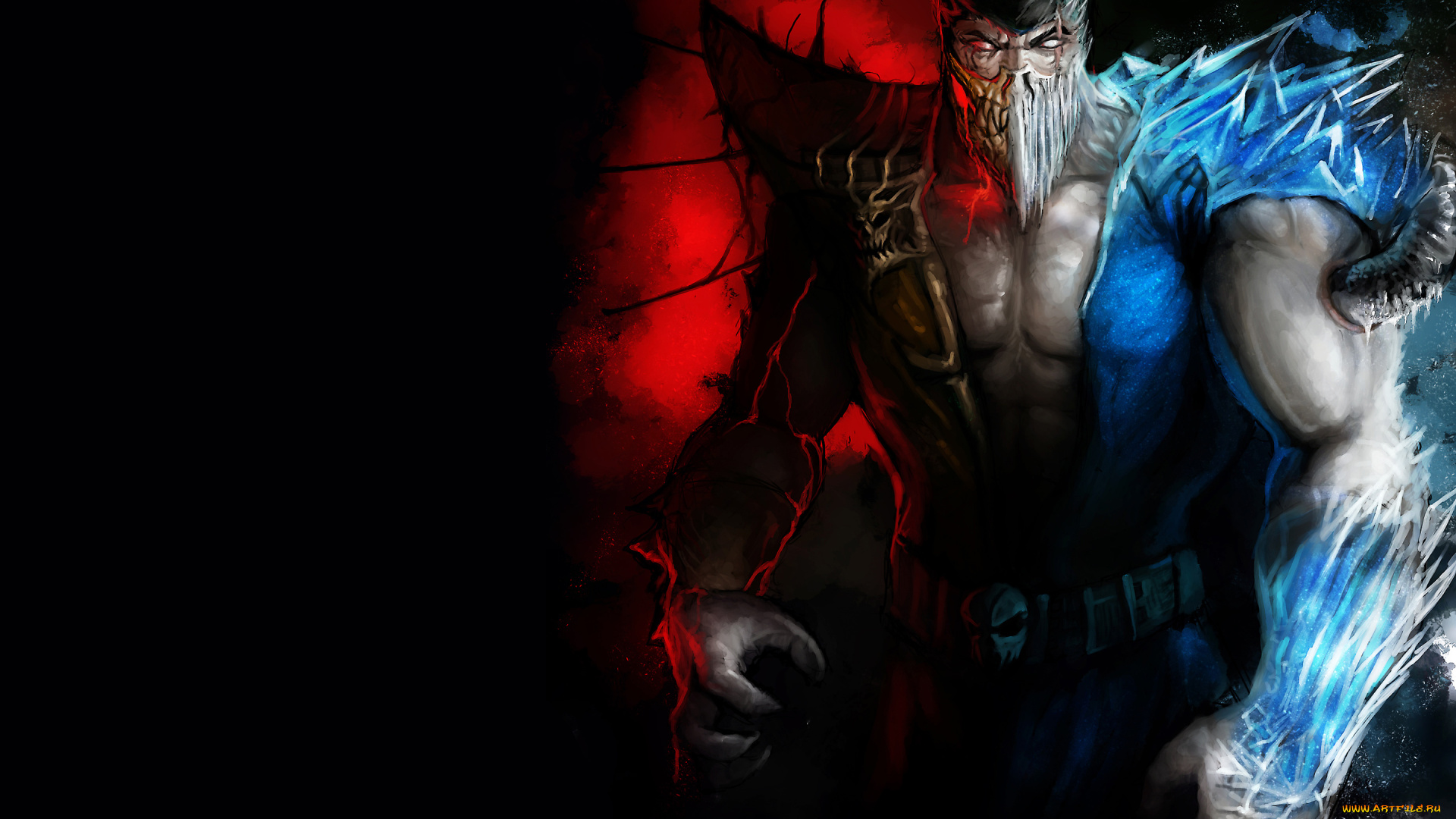 mortal, kombat, видео, игры, mortal, kombat, , 2011, скорпион, scorpion, саб, зиро, sub, zero, mortal, kombat