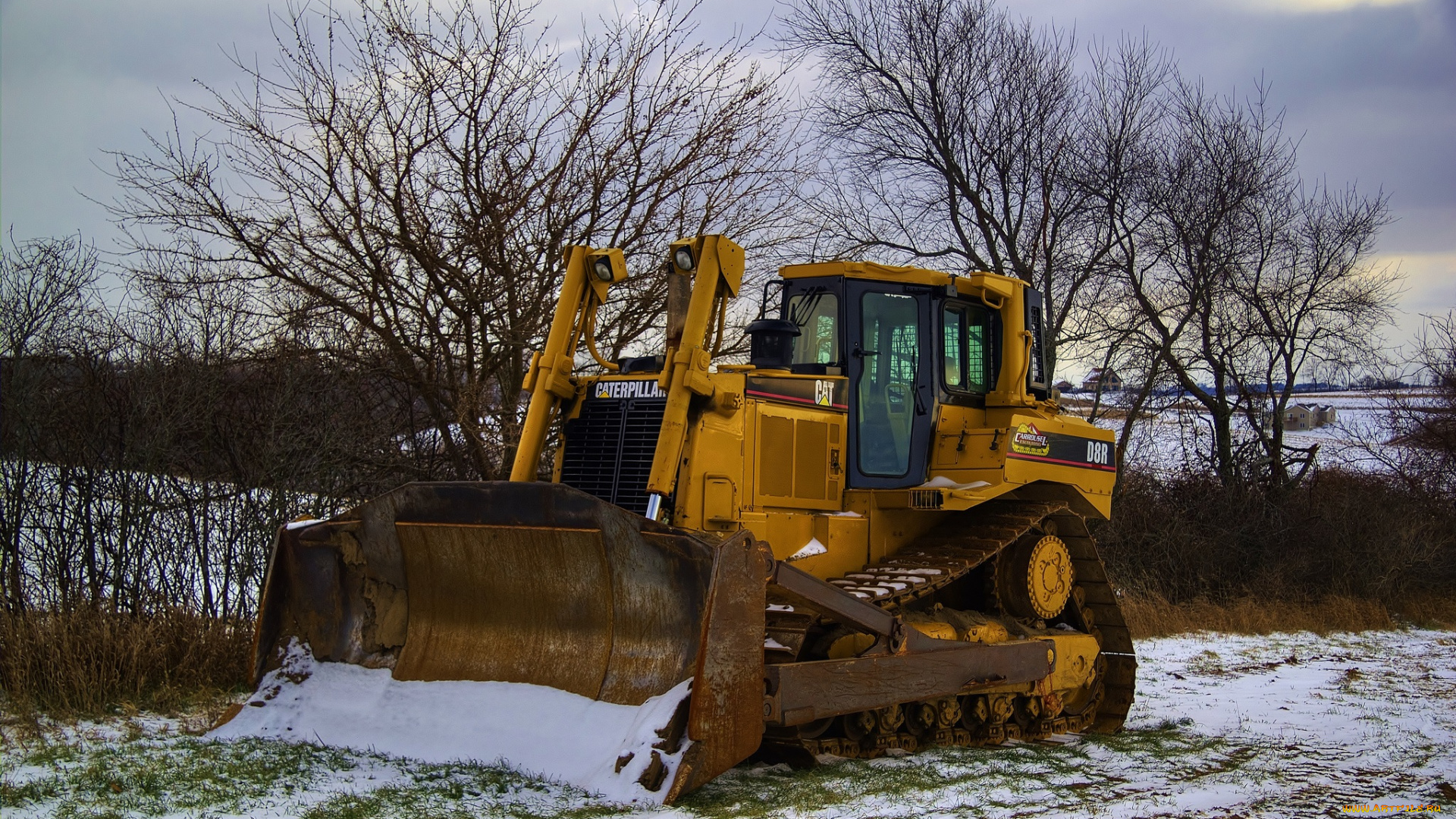 техника, бульдозеры, на, гусенецах, бульдозер, ковш, мощь