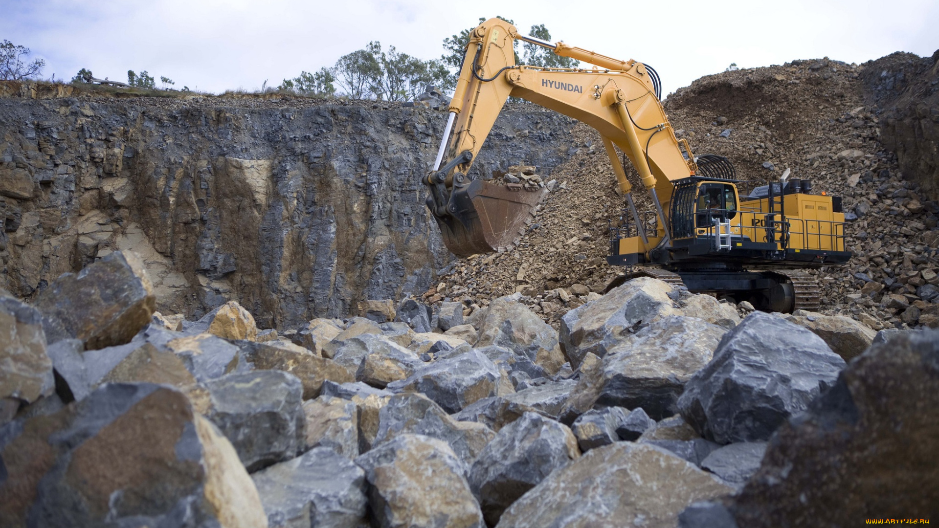 техника, экскаваторы, тяжелый, карьерный, экскаватор