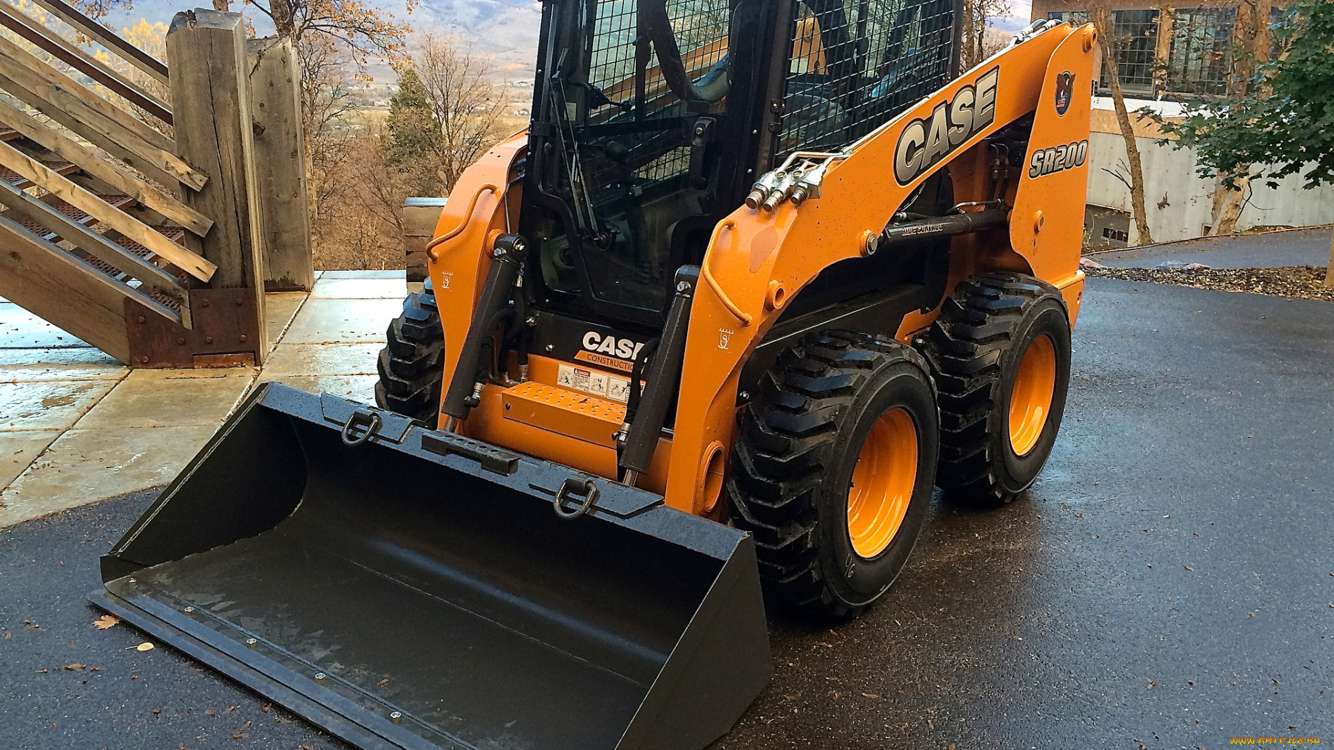 техника, строительная, техника, легкий, колесный, трактор