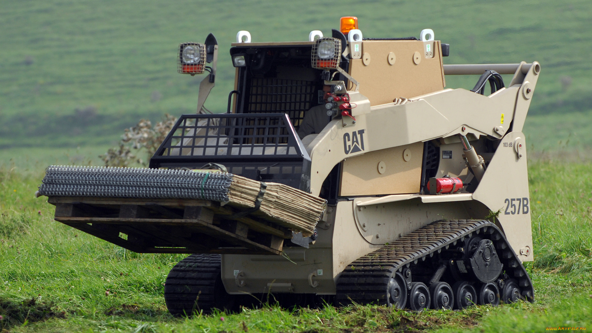 техника, тракторы, на, гусенецах, cat