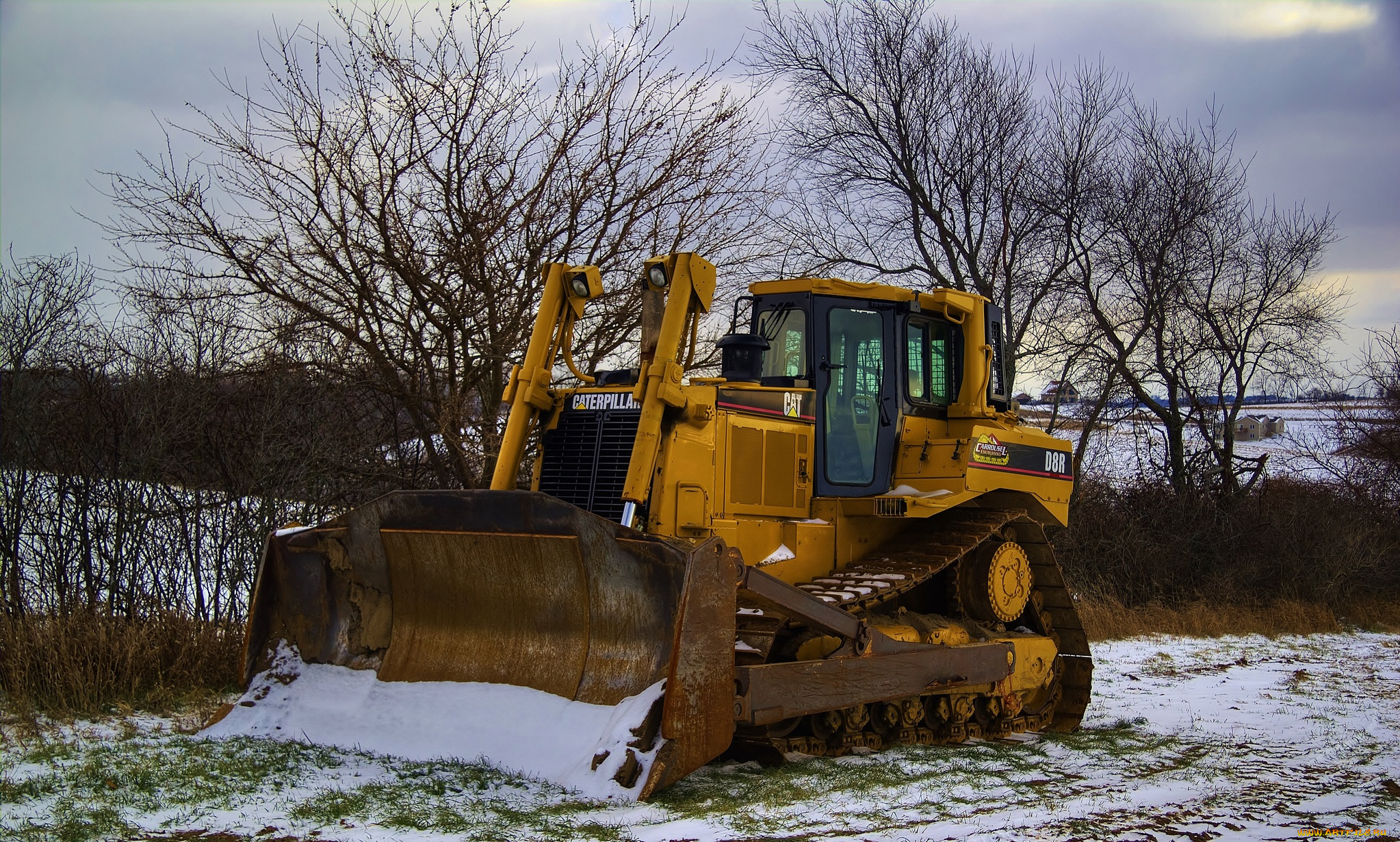техника, бульдозеры, на, гусенецах, бульдозер, ковш, мощь