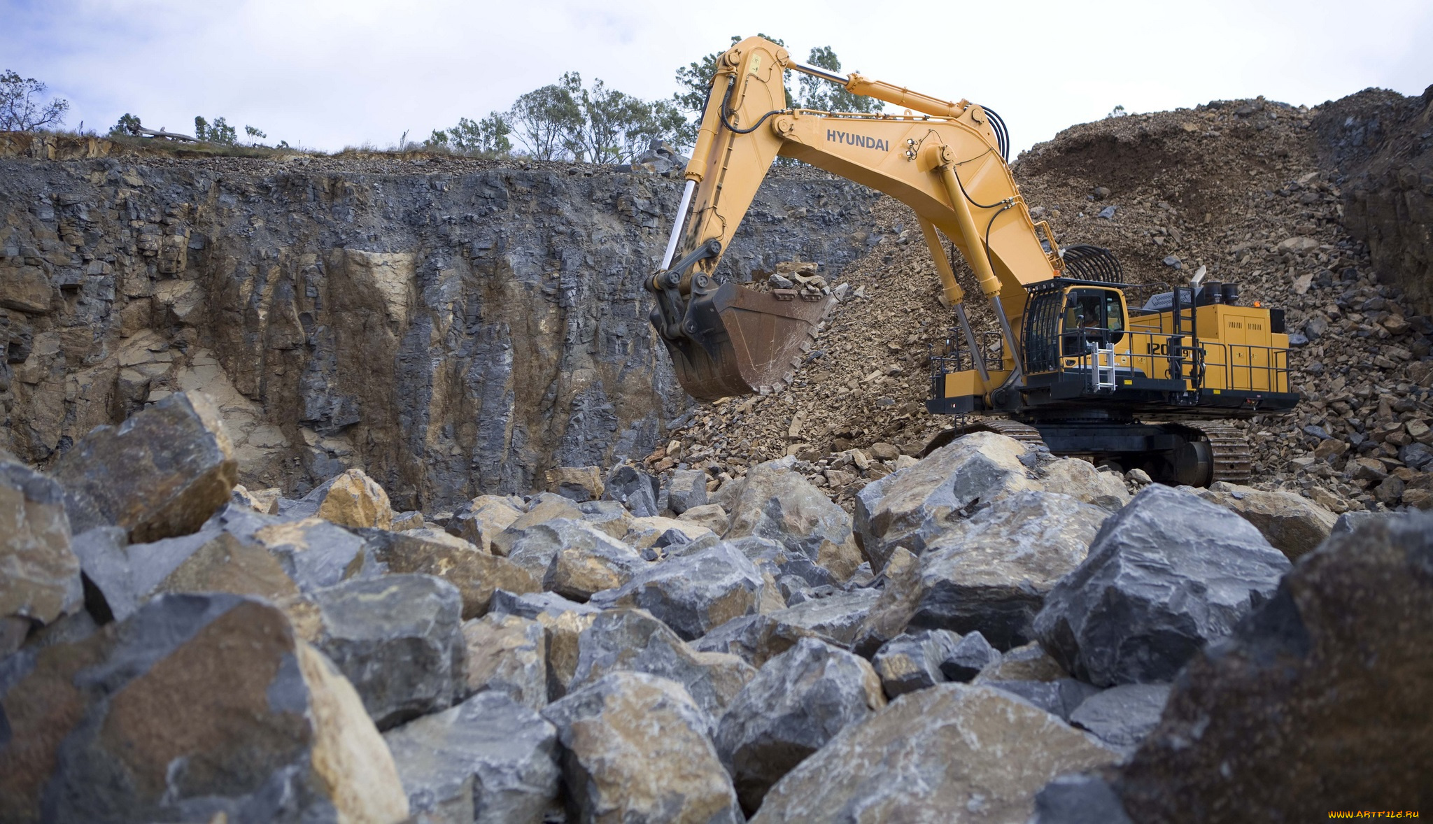 техника, экскаваторы, тяжелый, карьерный, экскаватор