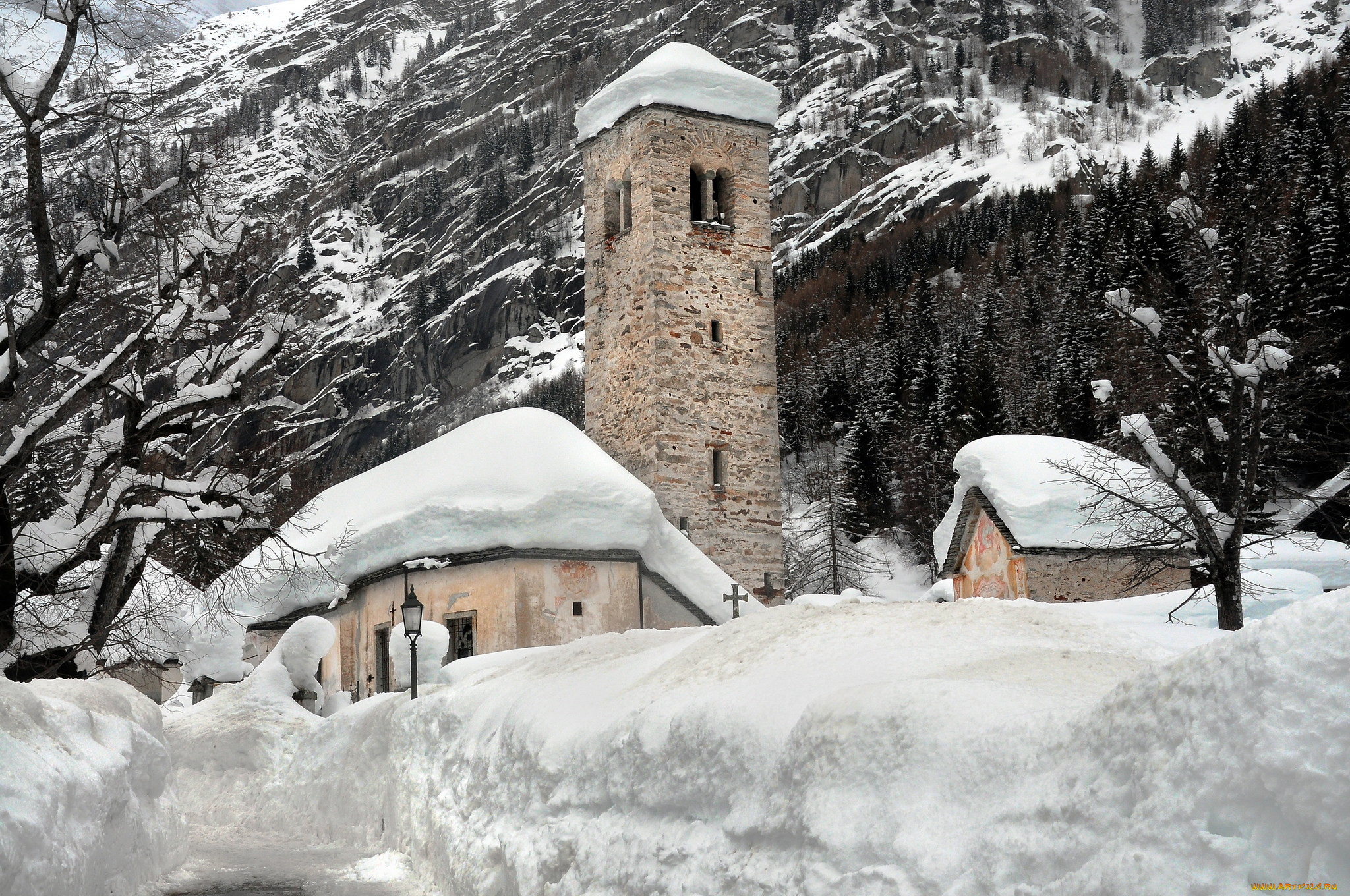 macugnaga, , piedmont, , italy, города, -, католические, соборы, , костелы, , аббатства, italy, макуньяга, пьемонт, церковь, италия, piedmont, снег, зима