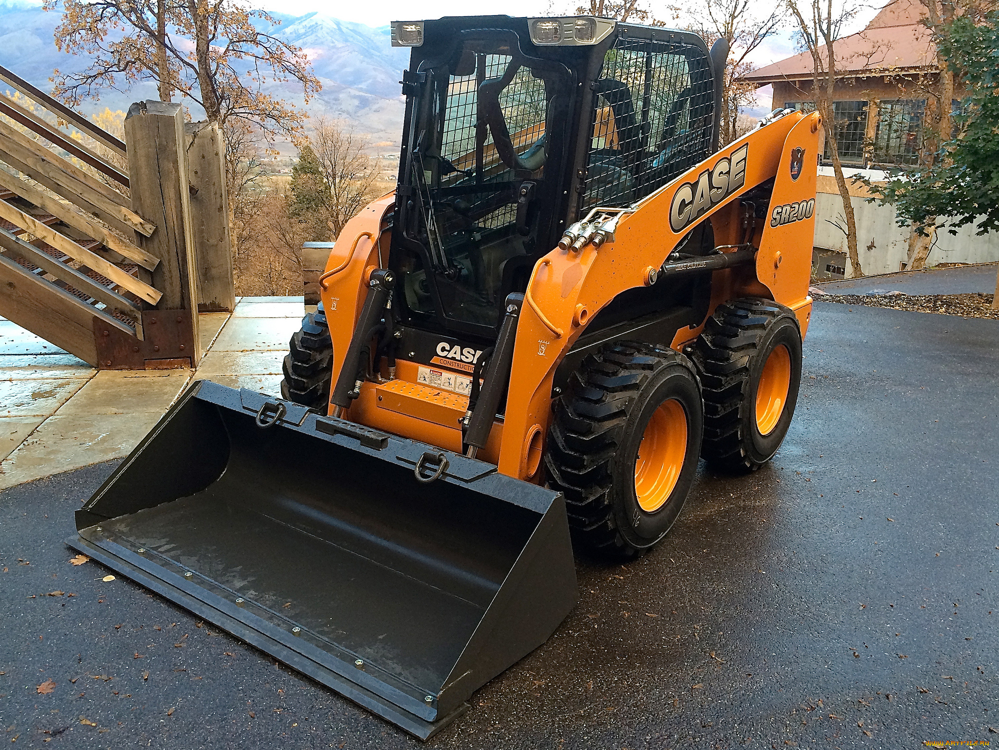 техника, строительная, техника, легкий, колесный, трактор