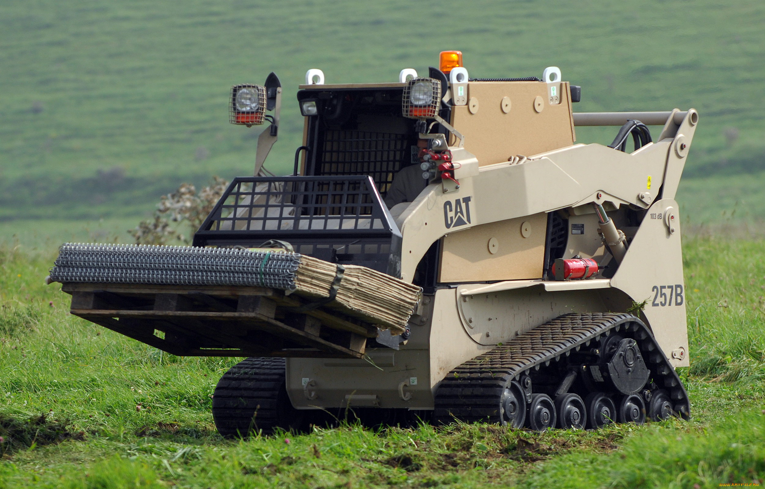 техника, тракторы, на, гусенецах, cat