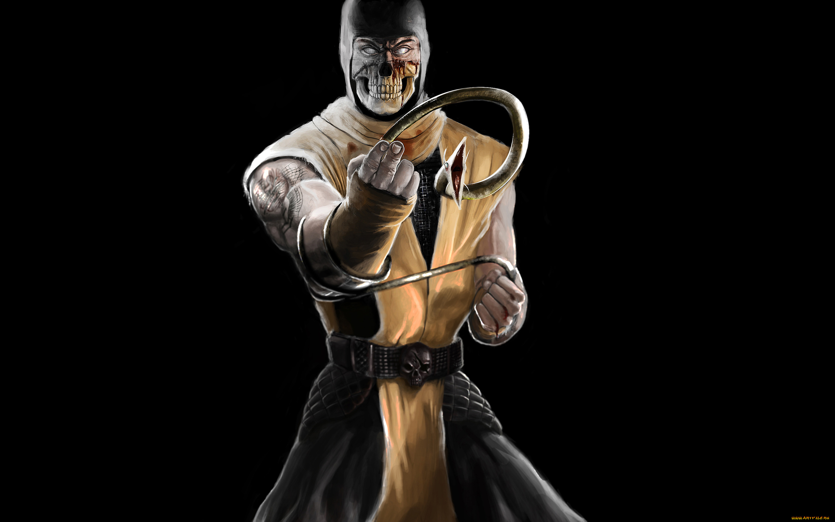 mortal, kombat, видео, игры, mortal, kombat, , 2011, скорпион, ninja, scorpion, mortal, kombat