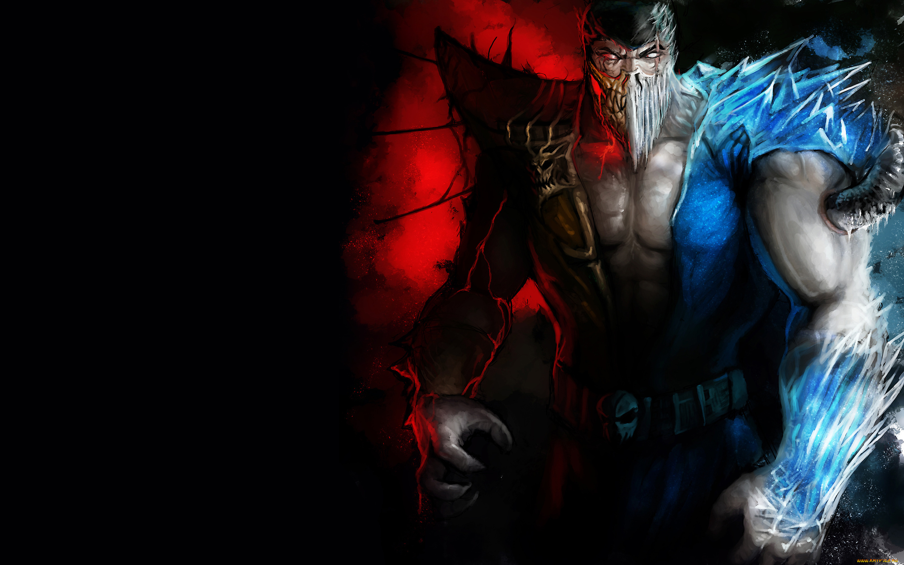 mortal, kombat, видео, игры, mortal, kombat, , 2011, скорпион, scorpion, саб, зиро, sub, zero, mortal, kombat