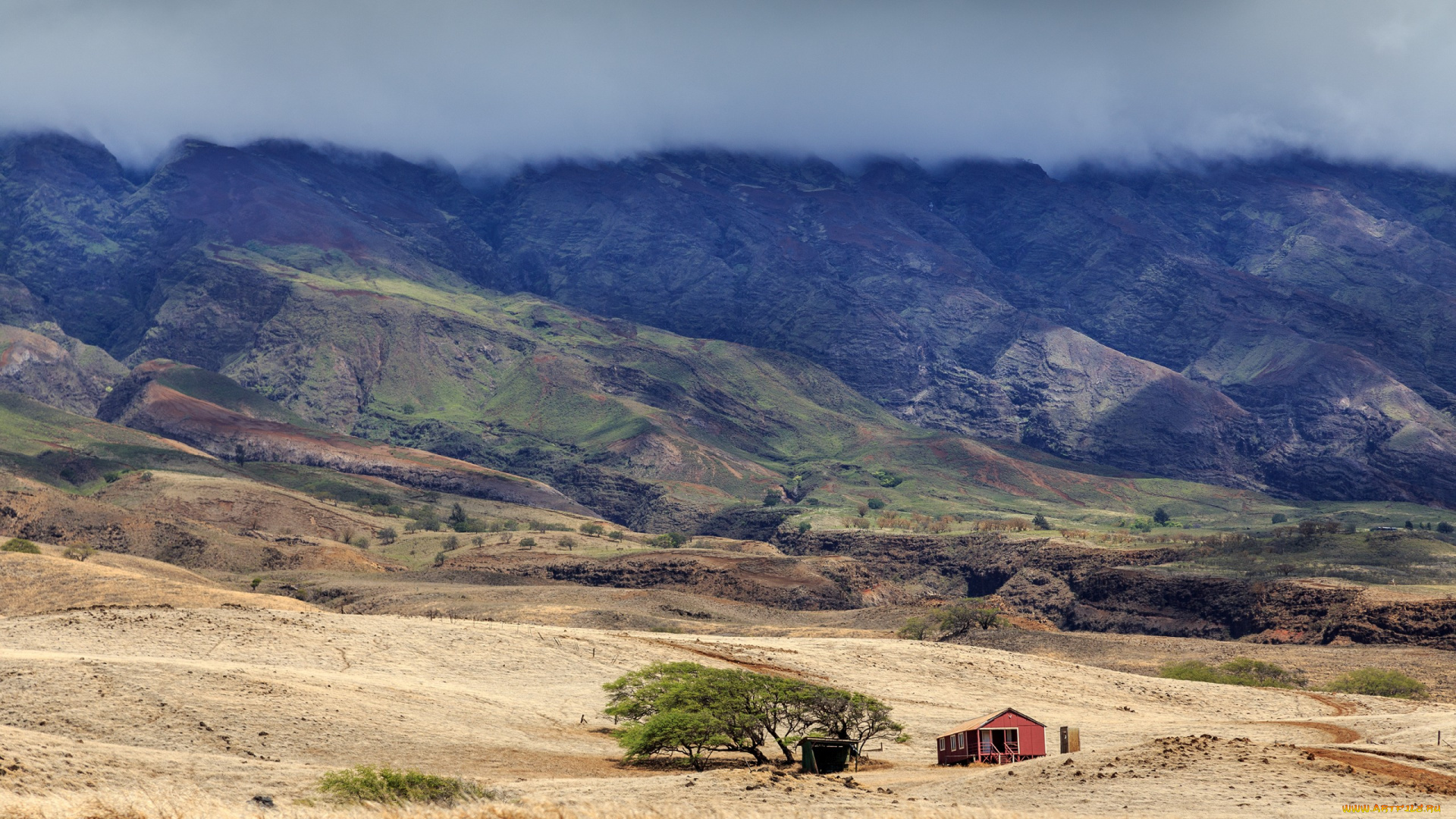 природа, горы, дом