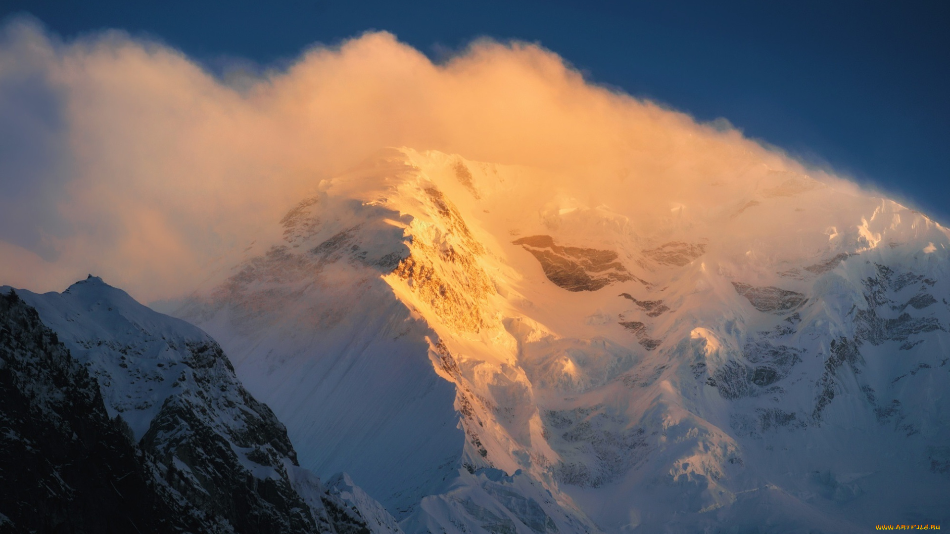 природа, горы, вершина, гора, снег