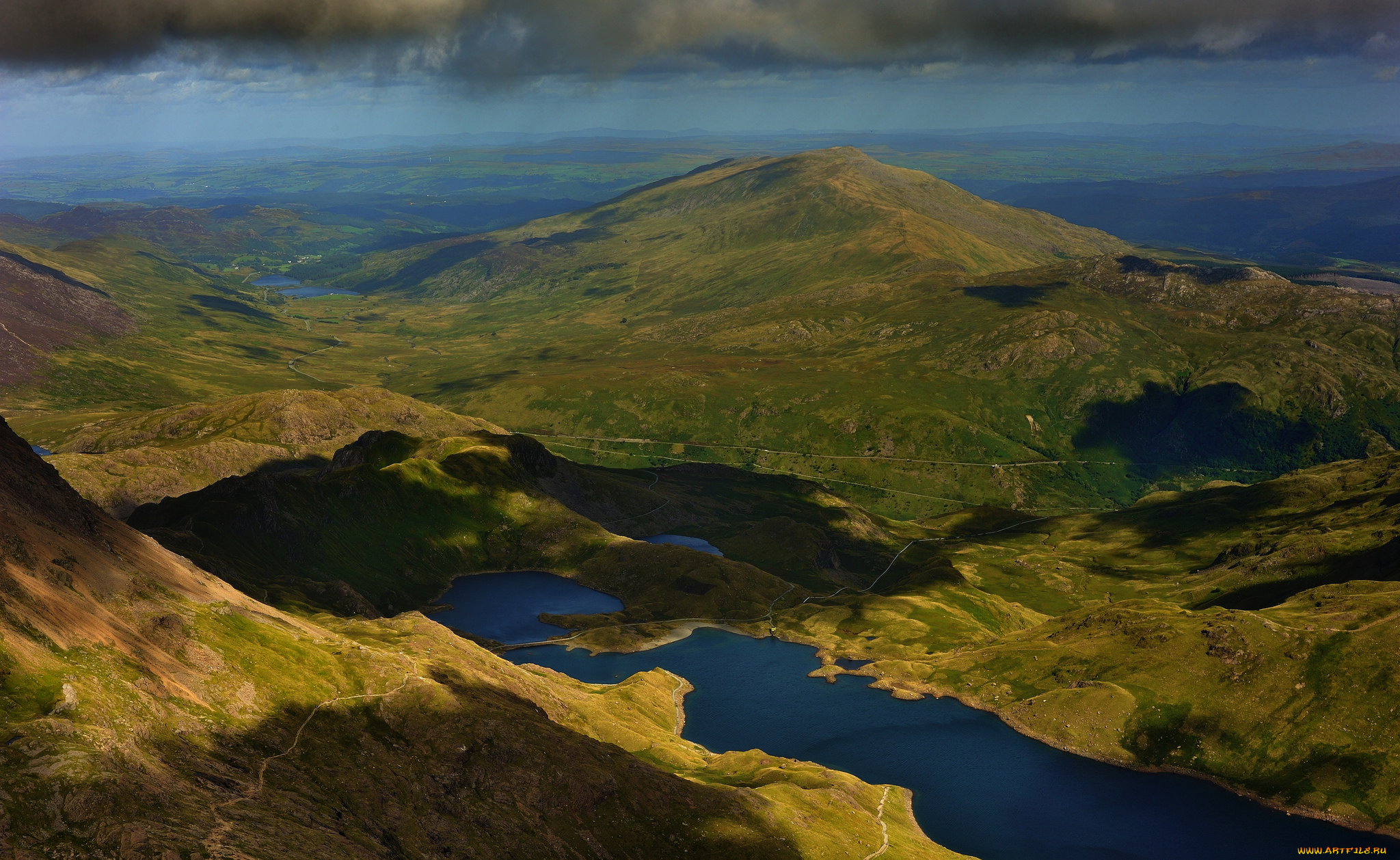 природа, реки, озера, горы, небо, зелень