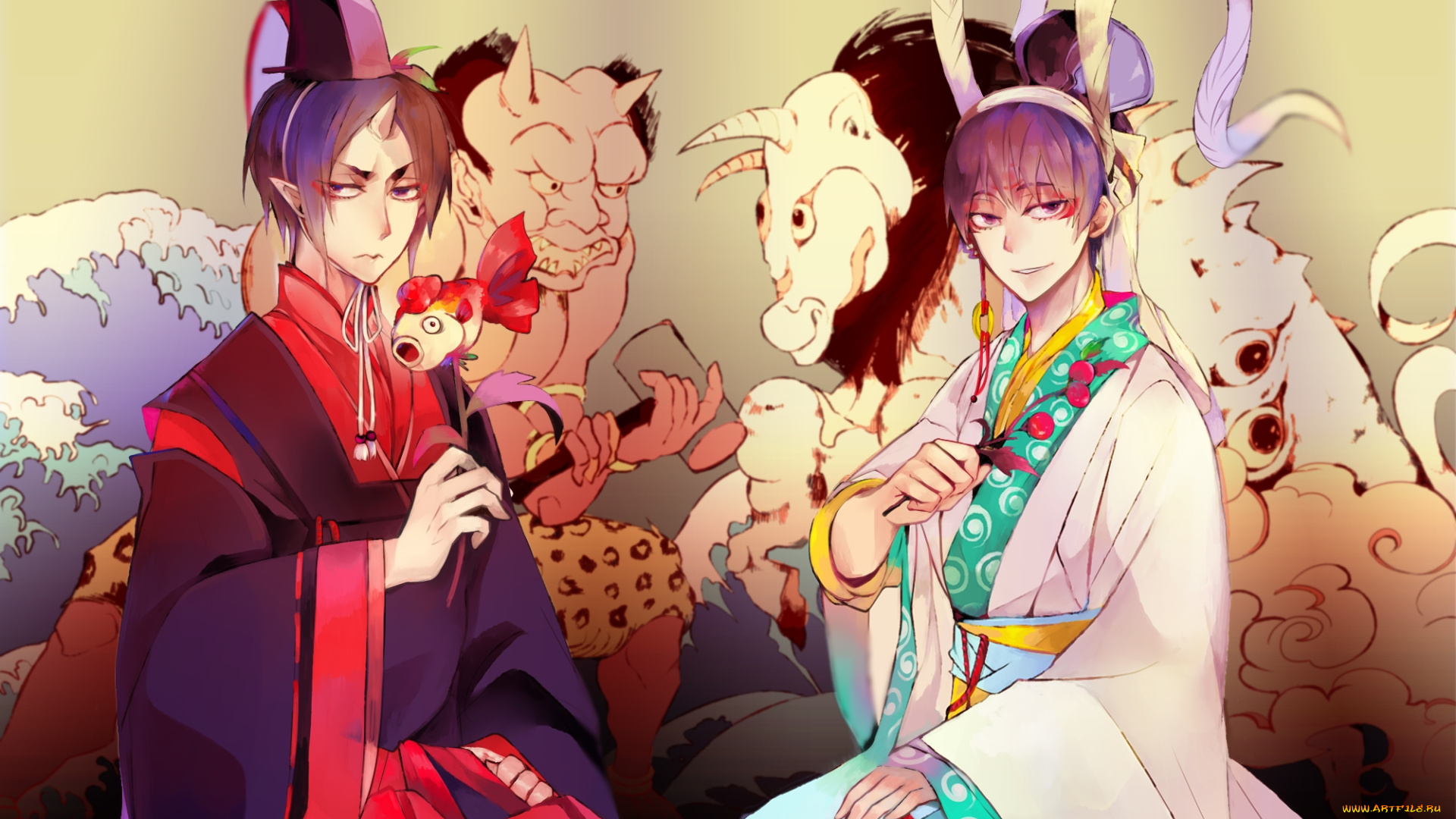 аниме, hoozuki, no, reitetsu, хакутаку, хладнокровный, хозуки