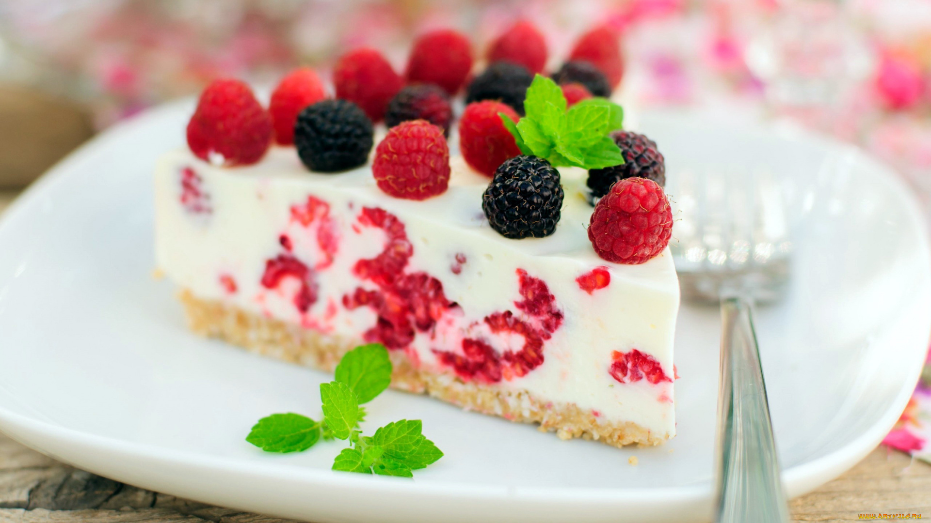 еда, пирожные, , кексы, , печенье, малина, мята, ежевика