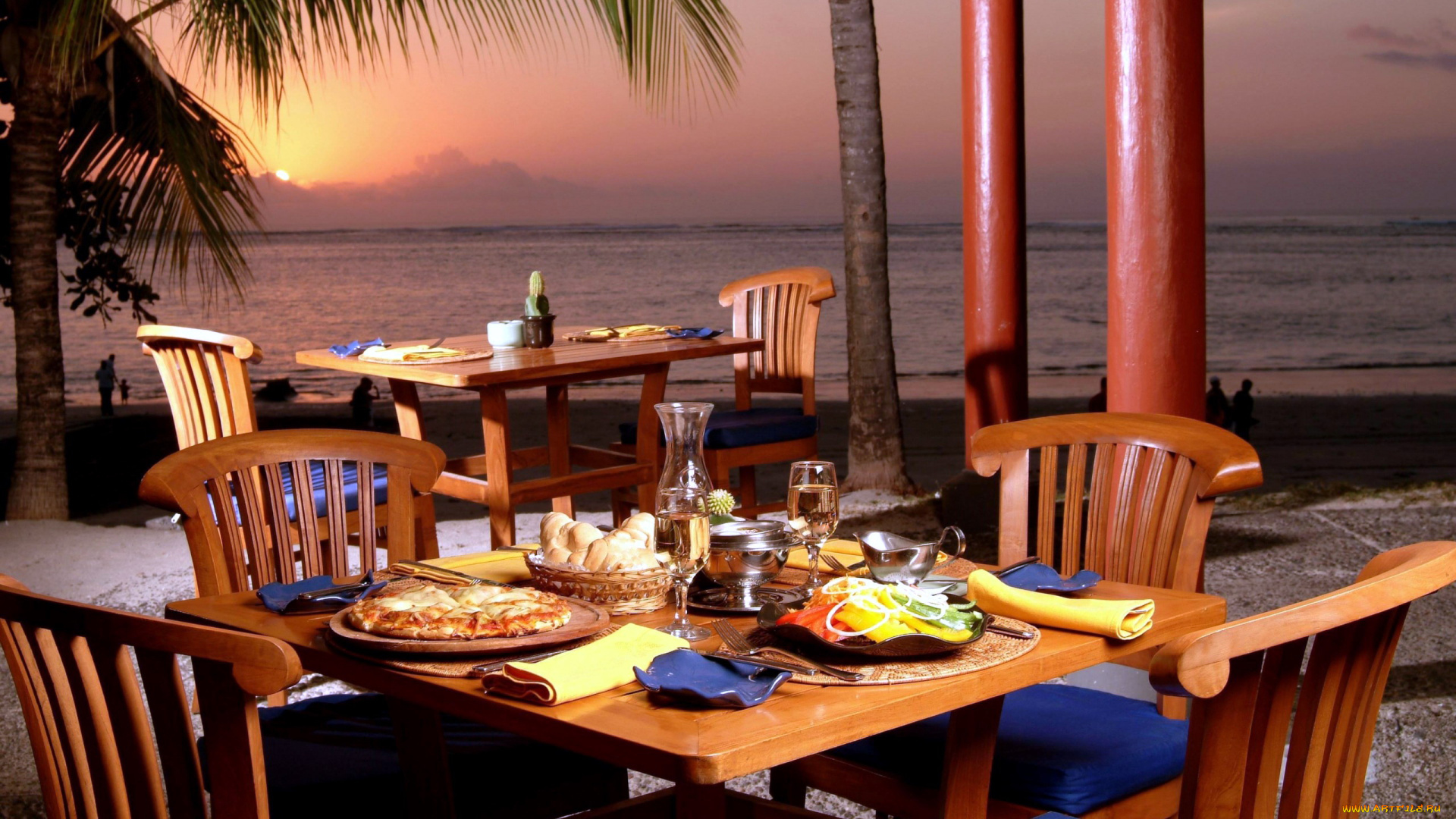 еда, сервировка, пицца, овощи, вино