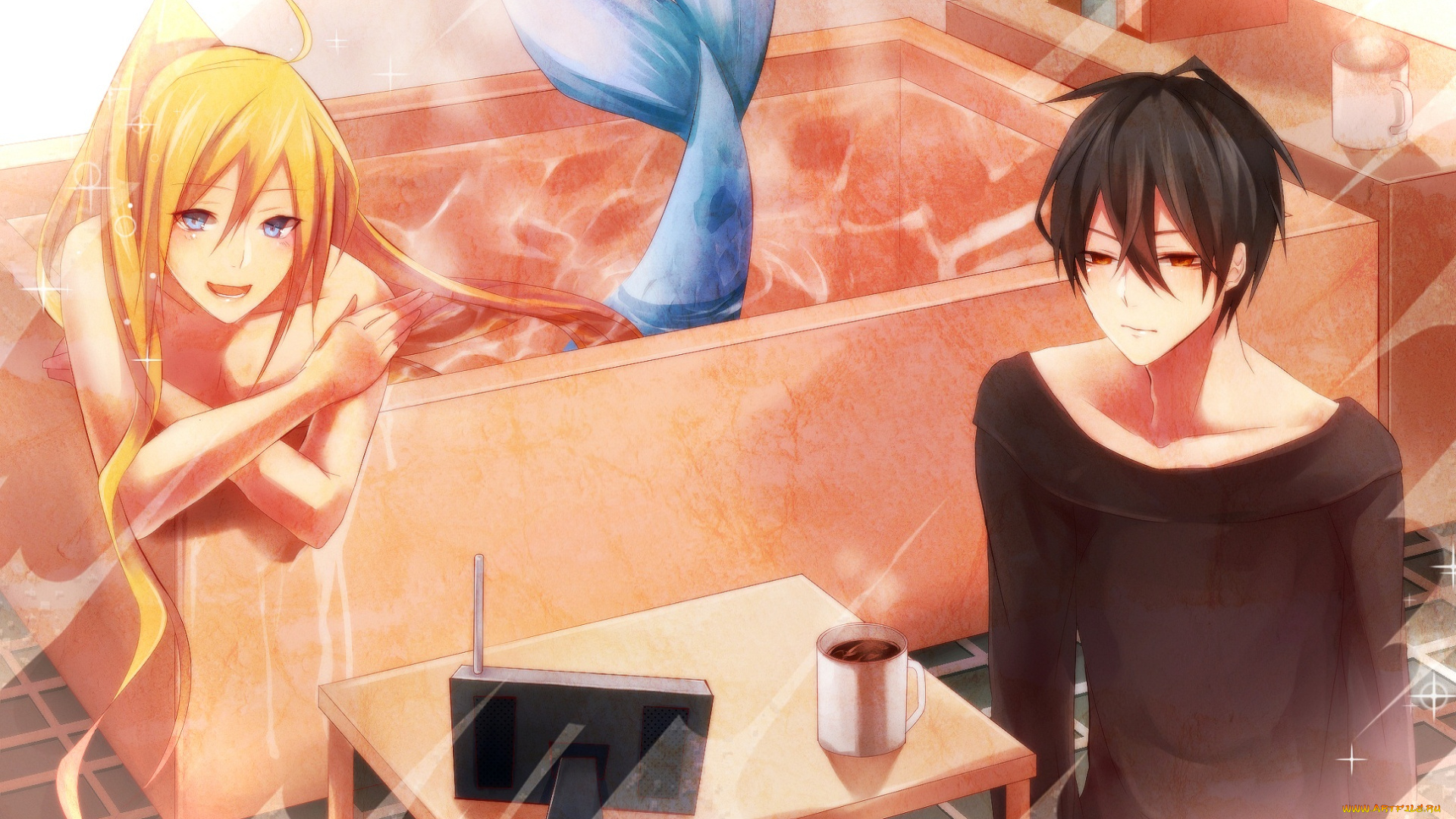 orenchi, no, furo, jijou, аниме, orenchi, no, furo, jijou, русал, в, моей, ванной