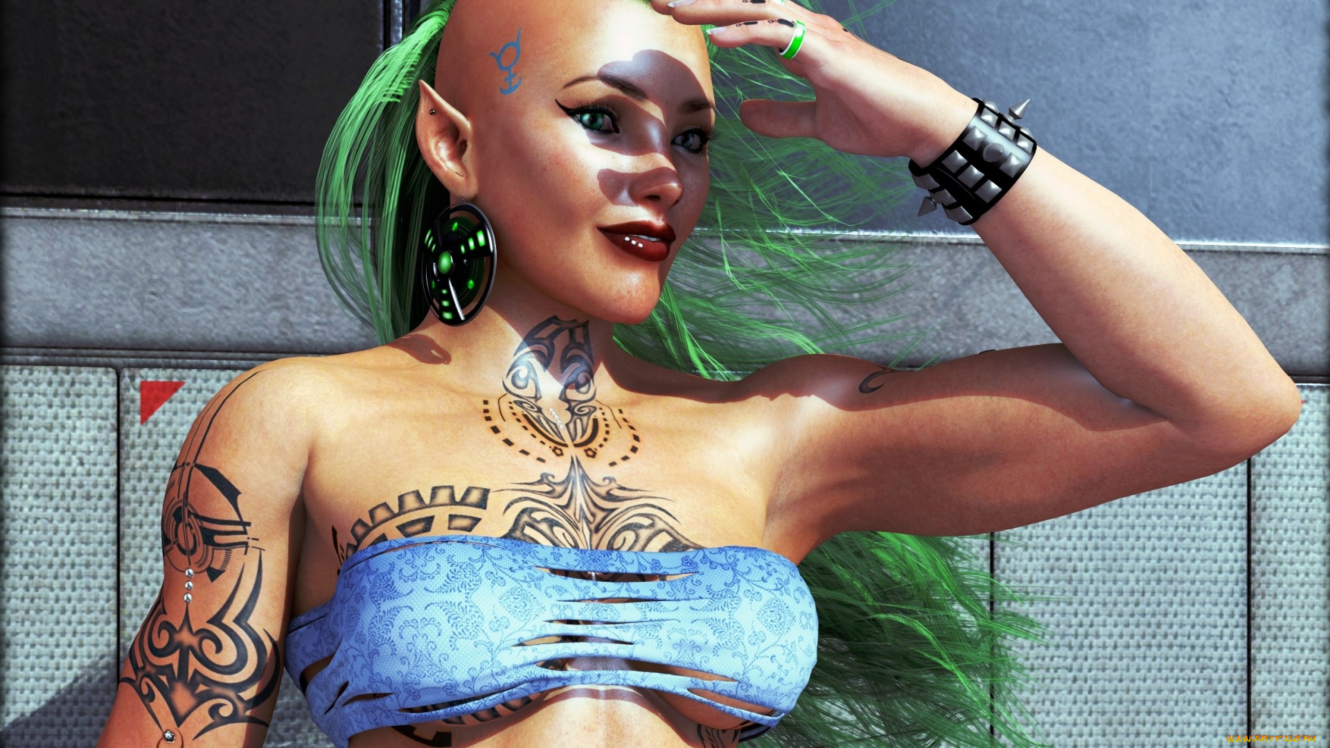 3д, графика, эльфы, , elves, девушка, взгляд, фон