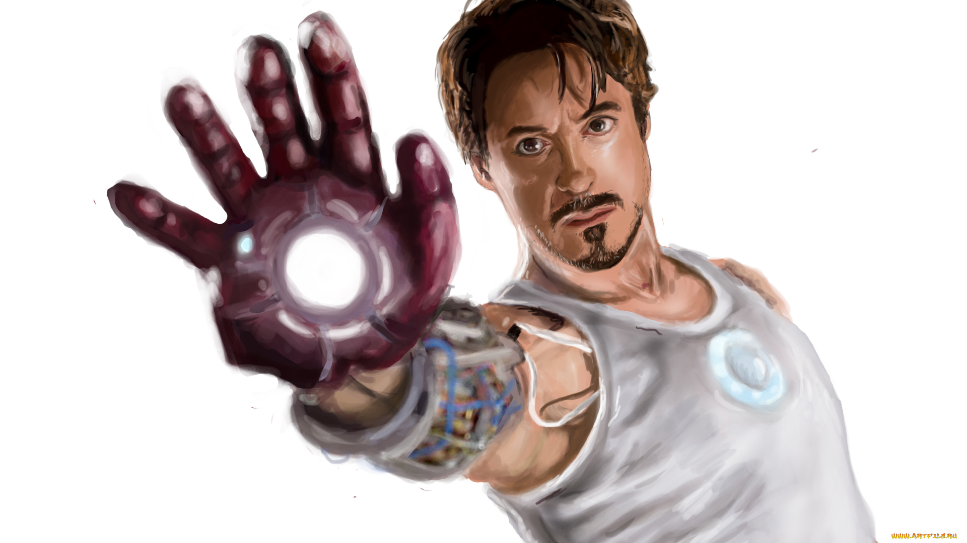 рисованное, кино, взгляд, фон, мужчина, ладонь