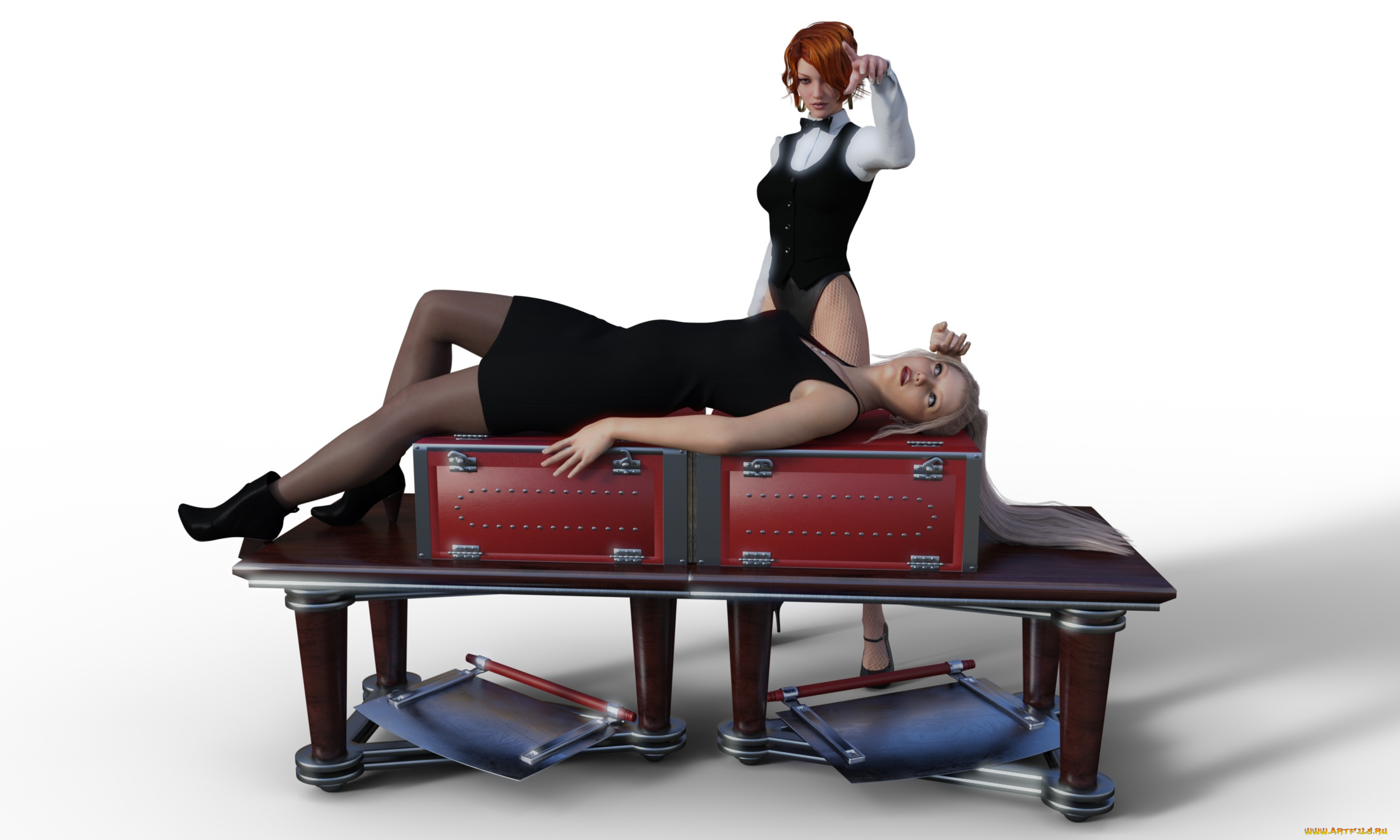 3д, графика, люди, , people, девушки, взгляд, фон