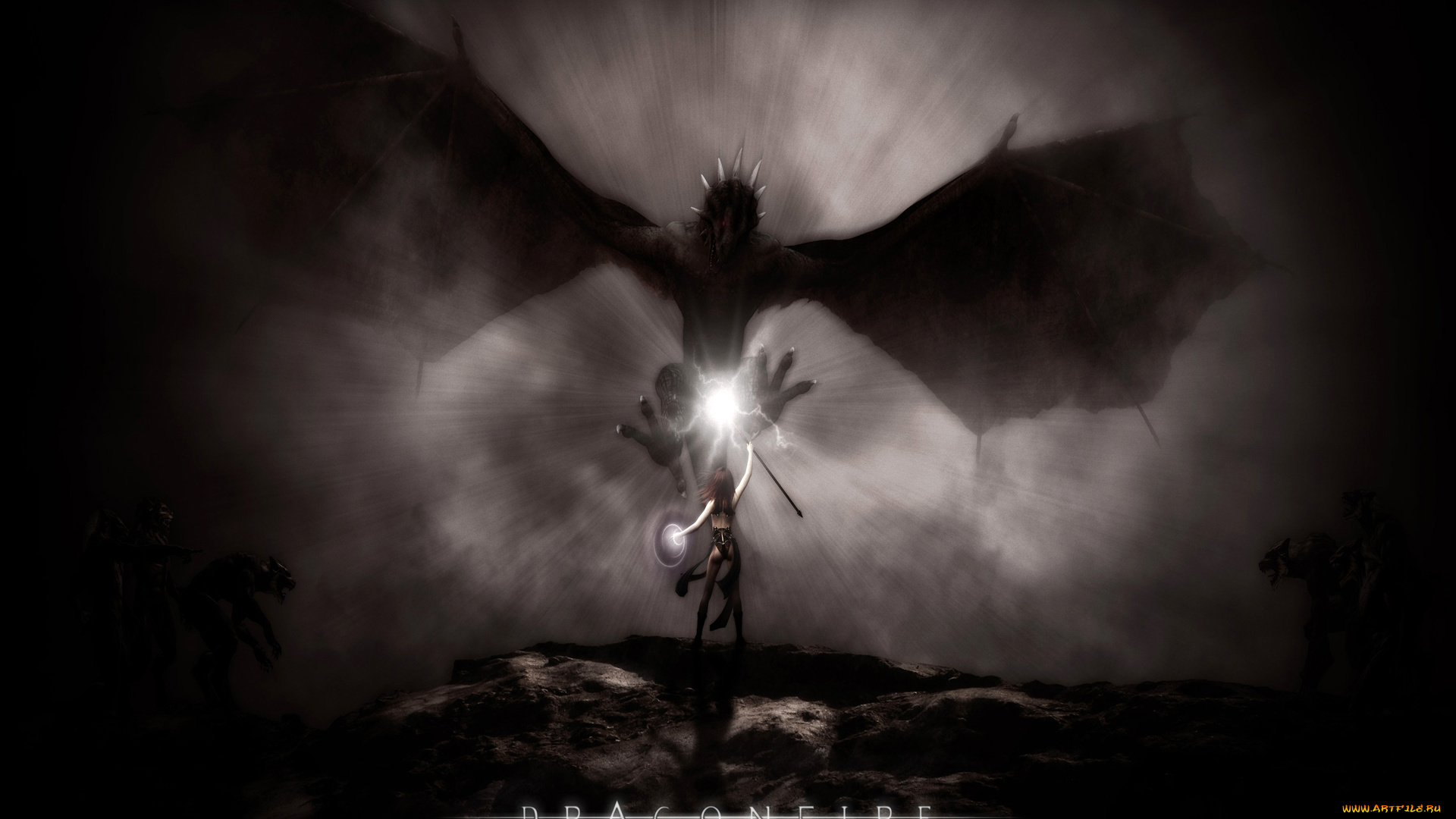 dragonfire, видео, игры, ~~~другое~~~, дракон, девушка, свет