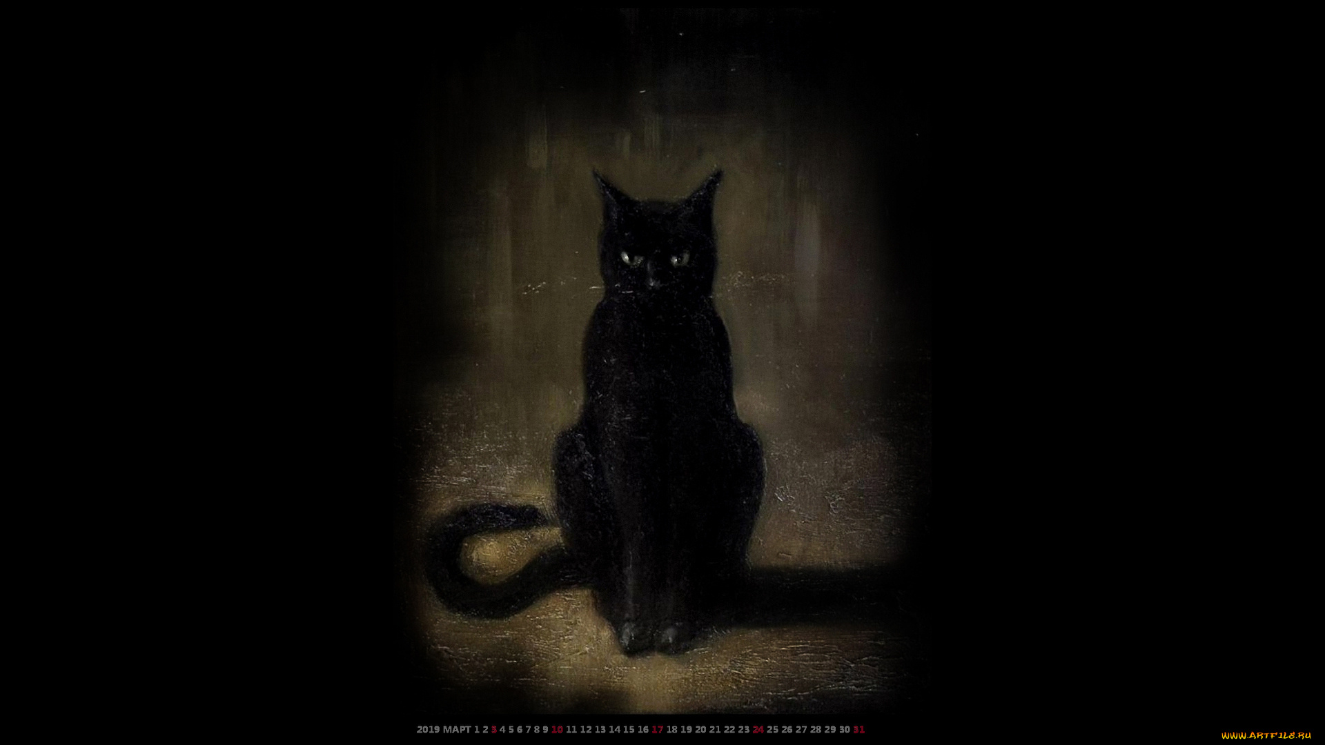 календари, рисованные, , векторная, графика, кошка, черный, фон