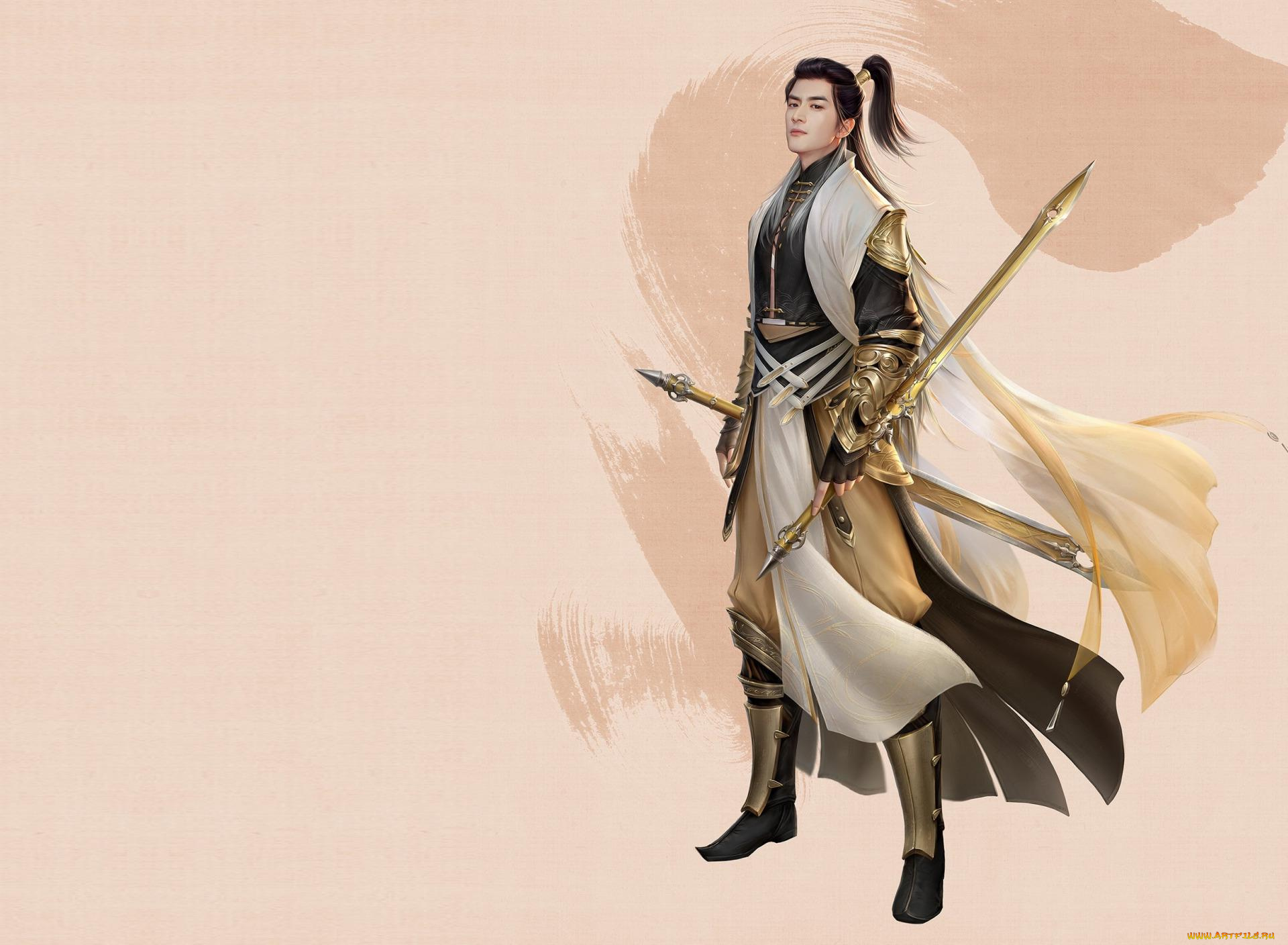 видео, игры, ~~~другое~~~, cang, jian, lin, оружие, geng, xin, воин, парень