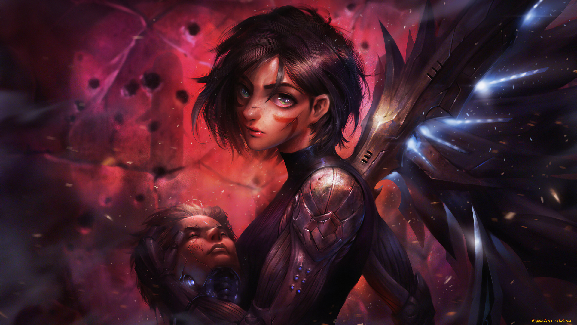 рисованное, кино, арт, the, alita, battle, angel