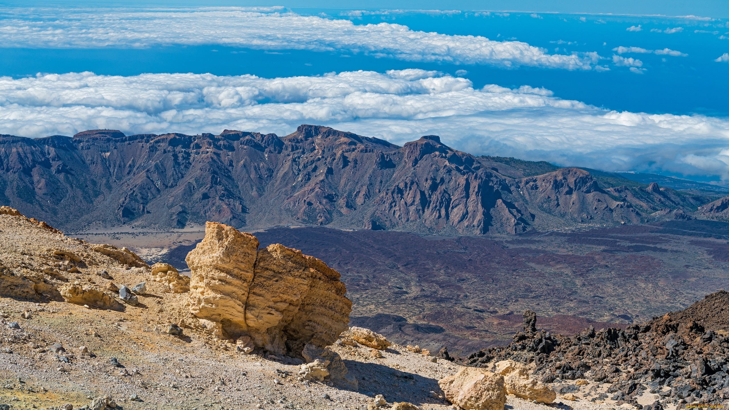 природа, горы, канарские, острова, тенерифе