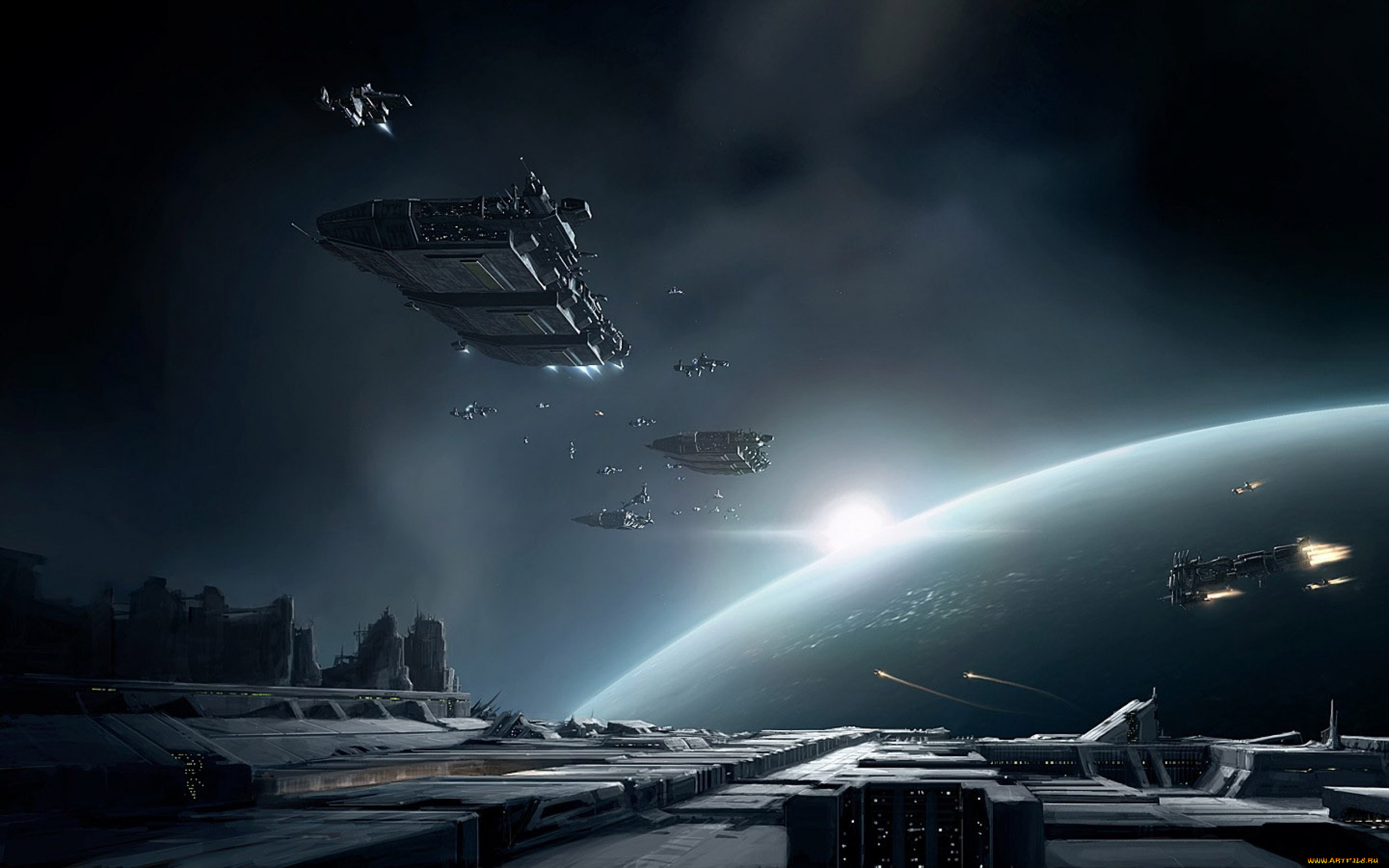 видео, игры, eve, online, корабли, планета, станция