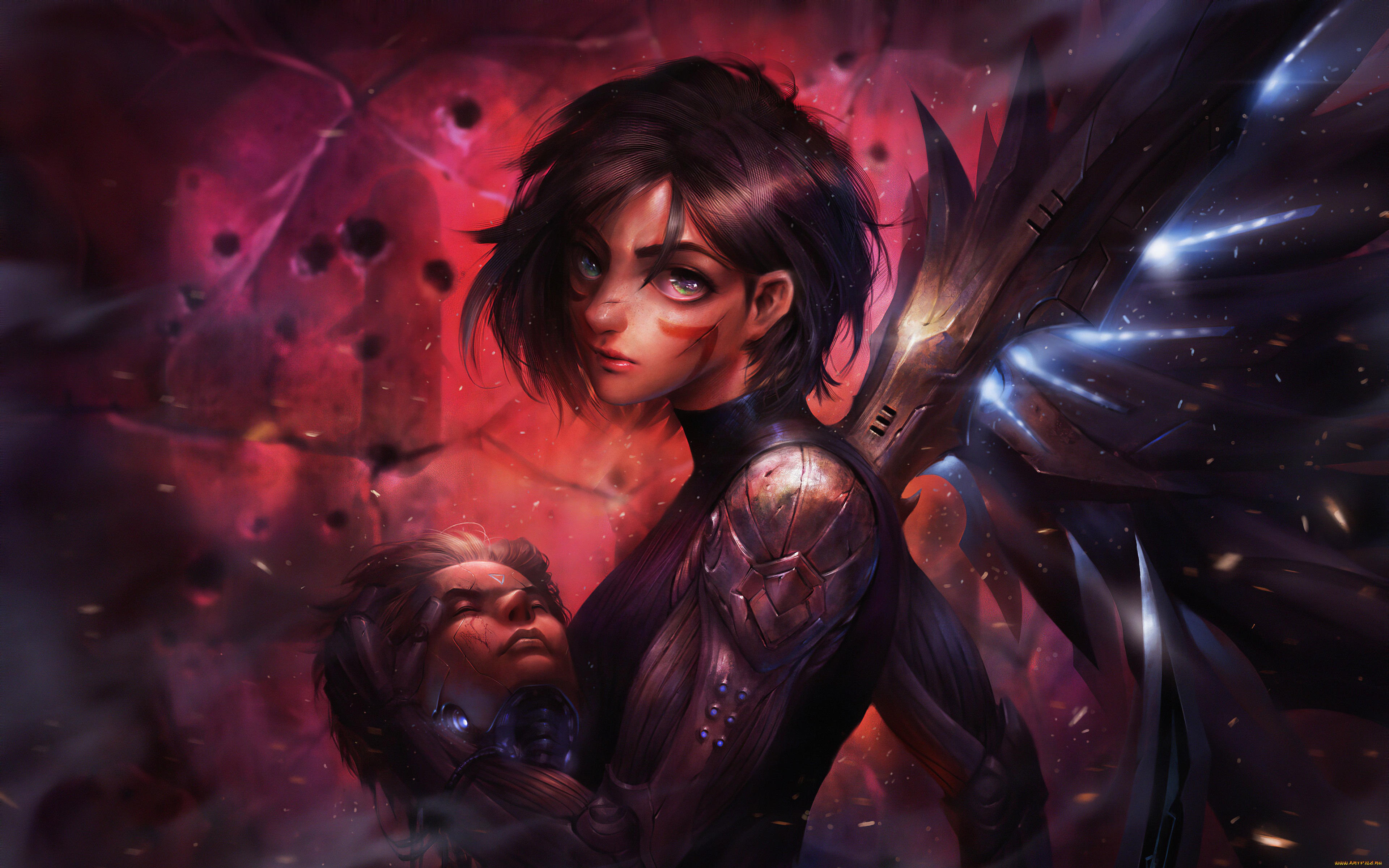 рисованное, кино, арт, the, alita, battle, angel