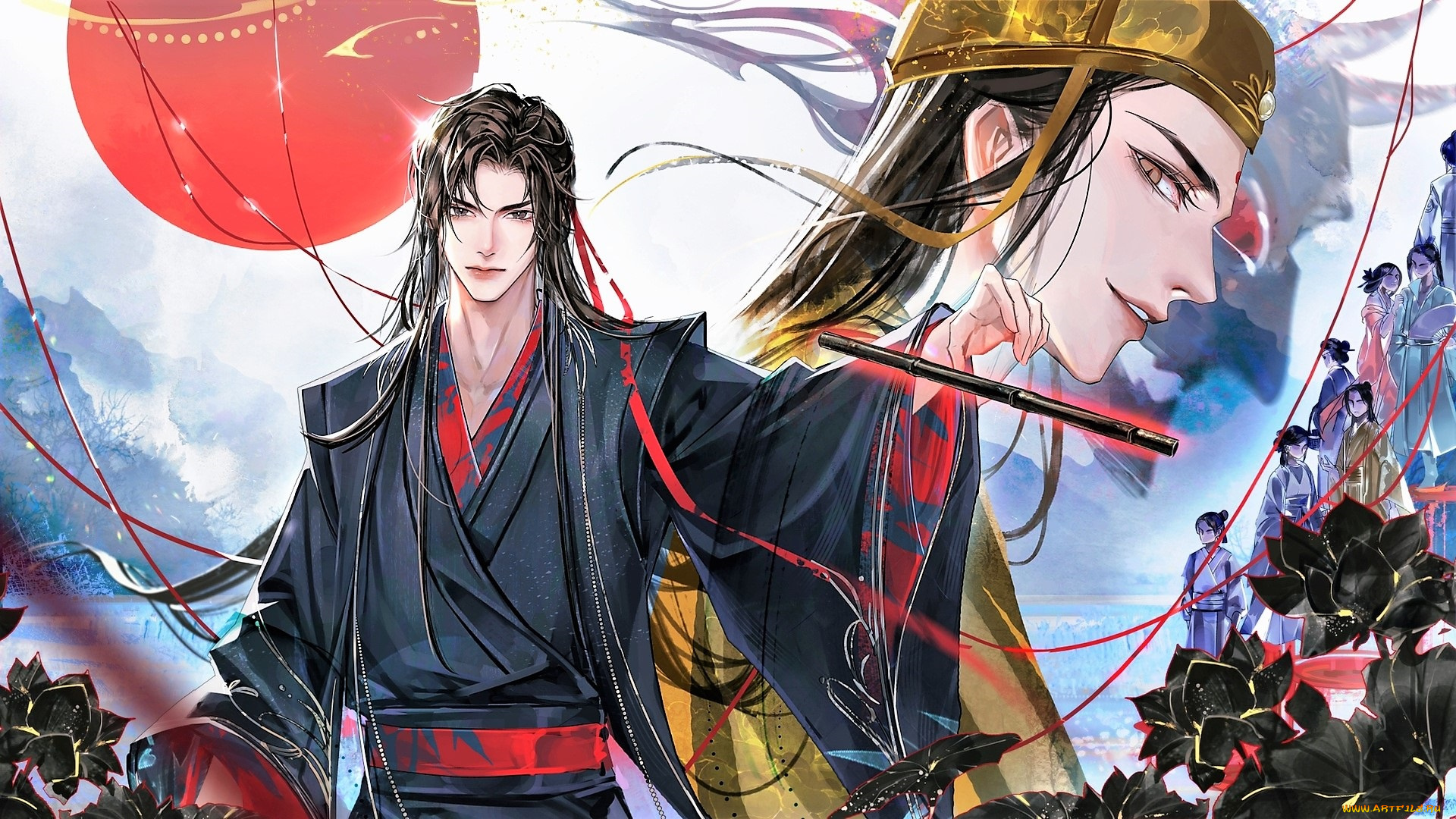 аниме, mo, dao, zu, shi, вэй, усянь, флейта, цинь, гуанъяо