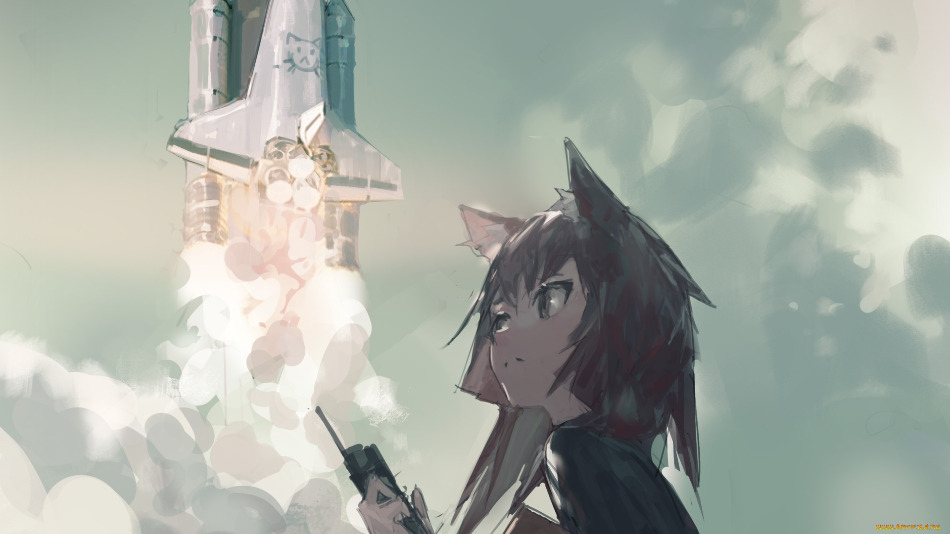 аниме, оружие, , техника, , технологии, девушка